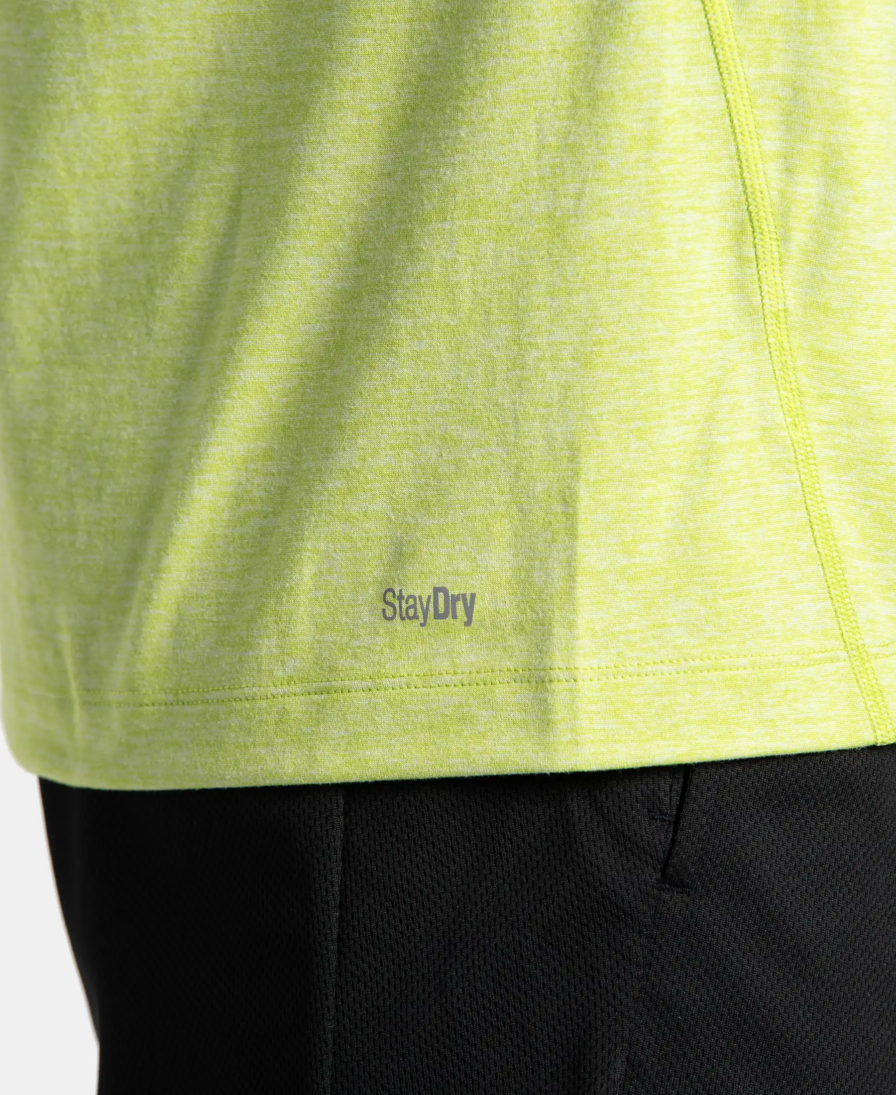 Microfiber Fabric Round Neck Half Sleeve T-Shirt with StayDry Tech - Green Glow Zebra - Image 8