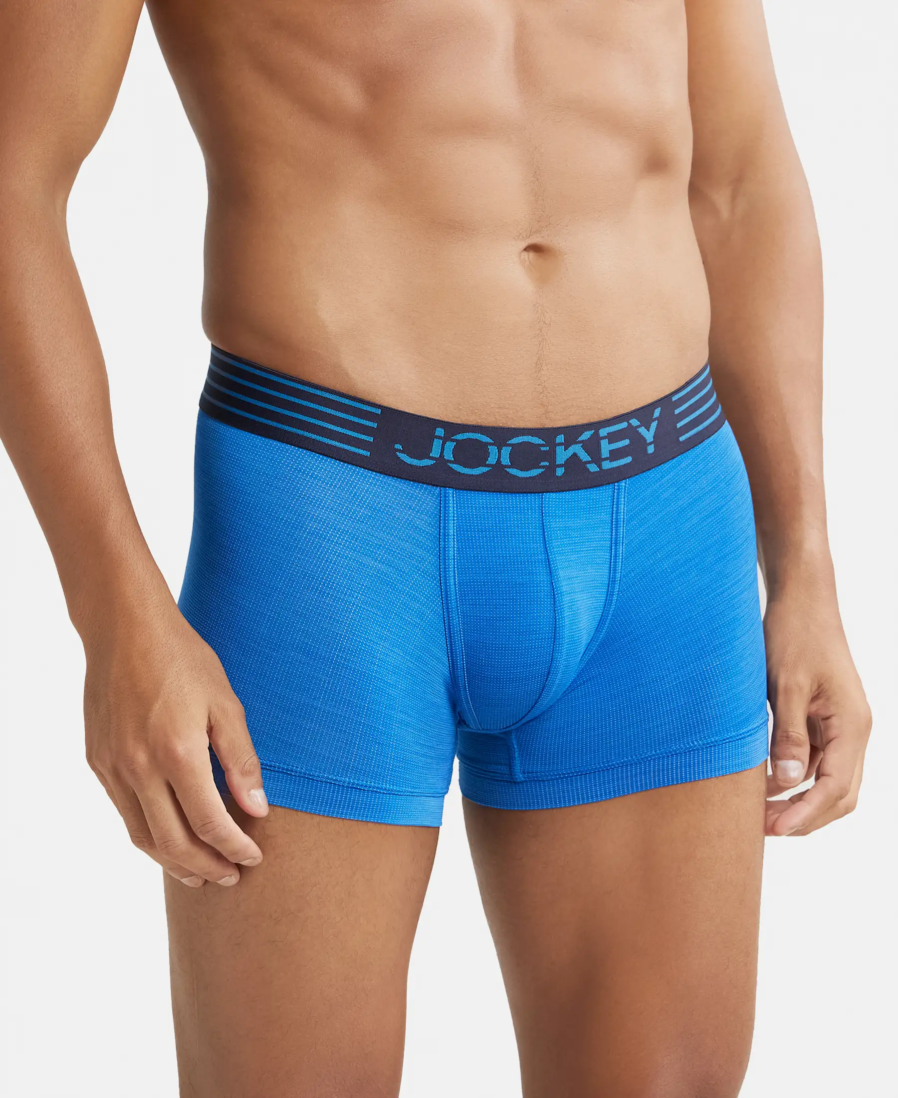 Microfiber Mesh Elastane Stretch Performance Trunk with StayDry Technology - Move Blue - Image 2