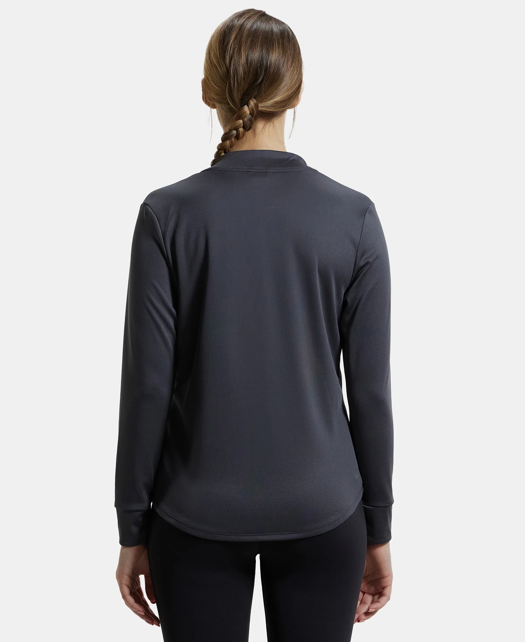 Microfiber Relaxed fit Jacket with Curved Back Hem and StayDry Treatment - Forged Iron - Image 3