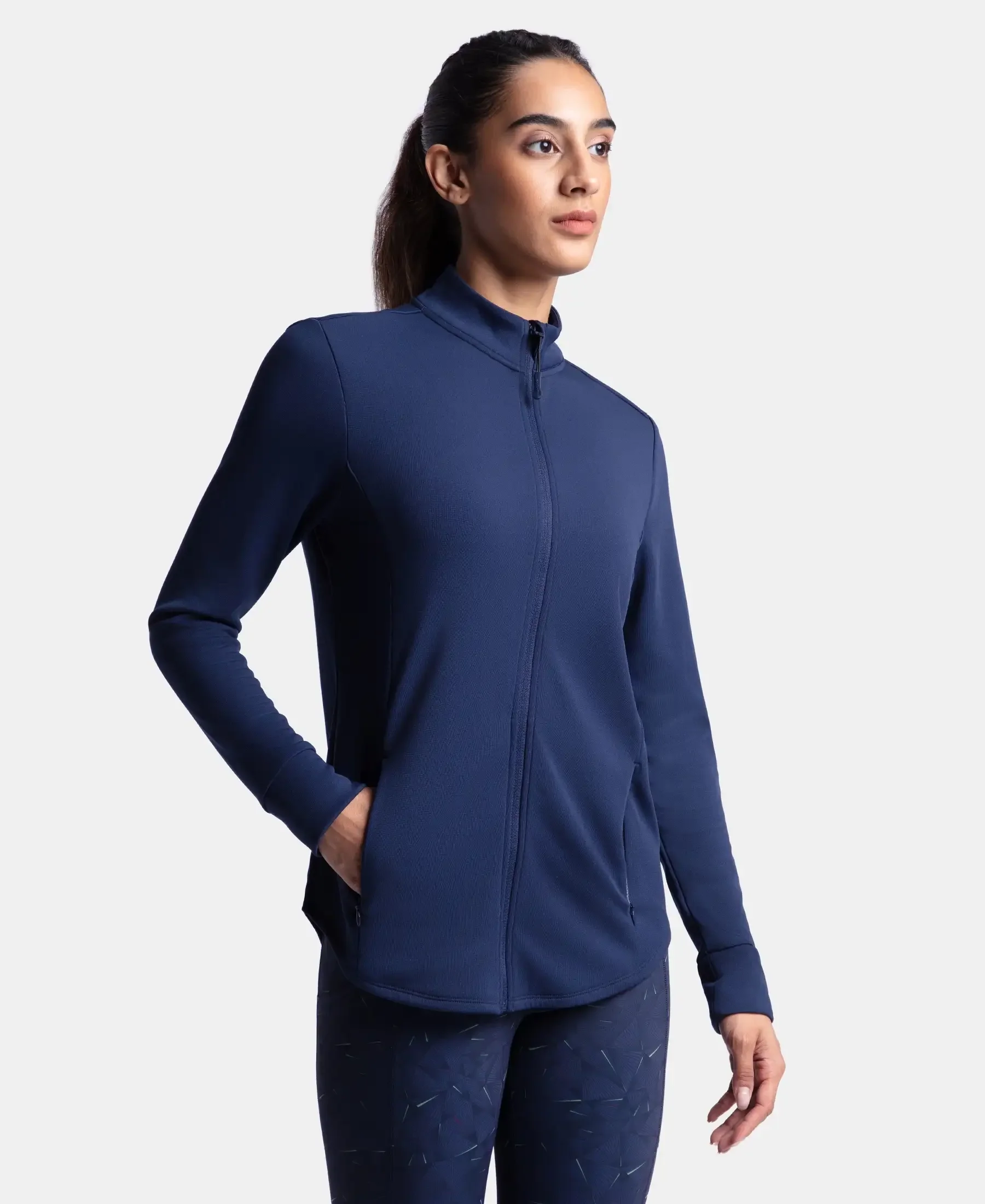 Microfiber Relaxed fit Jacket with Curved Back Hem and StayDry Treatment - Peacot - Image 2