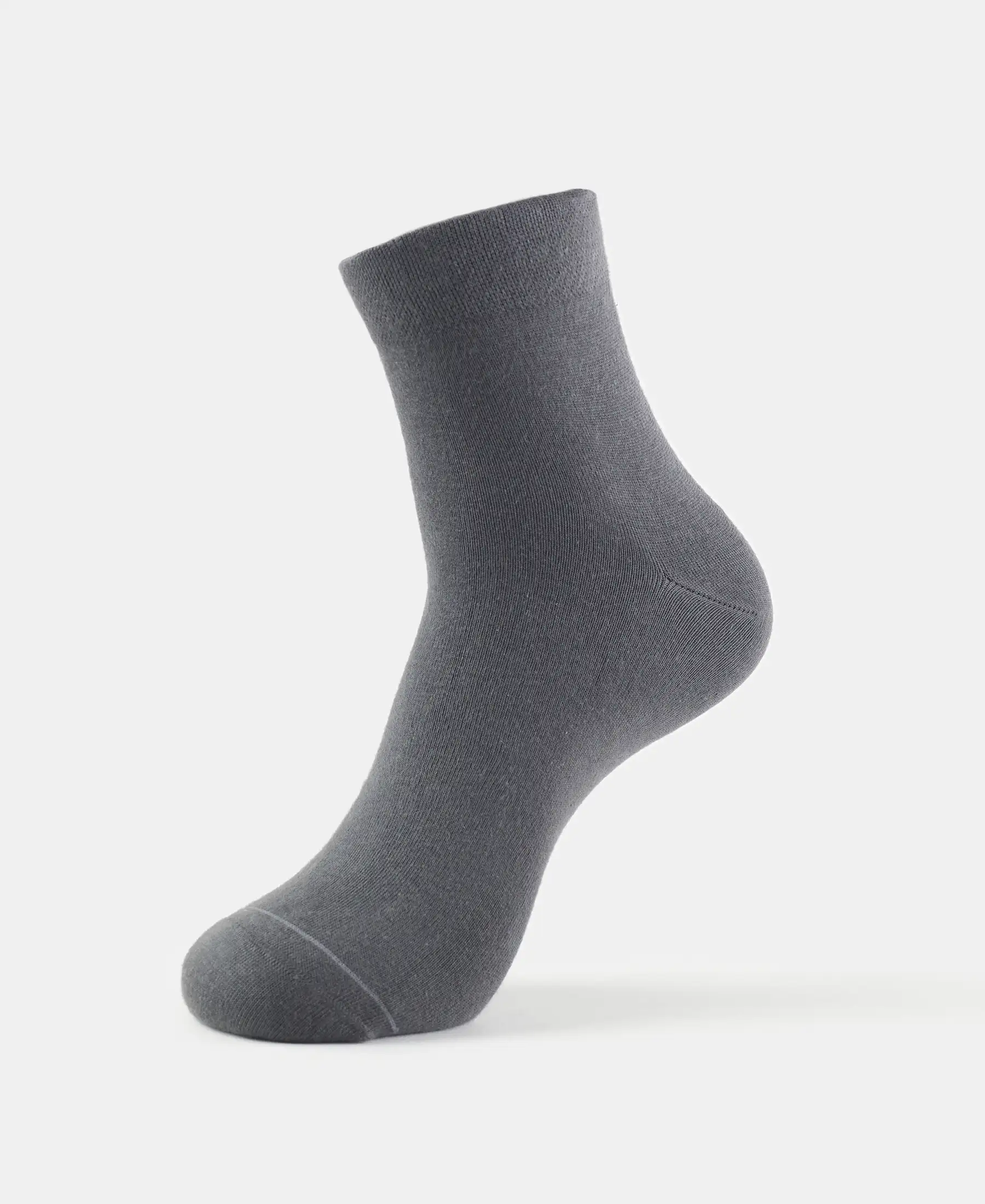 Modal Cotton Elastane Stretch Ankle Length Socks with StayFresh Treatment - Gunmetal - Image 5