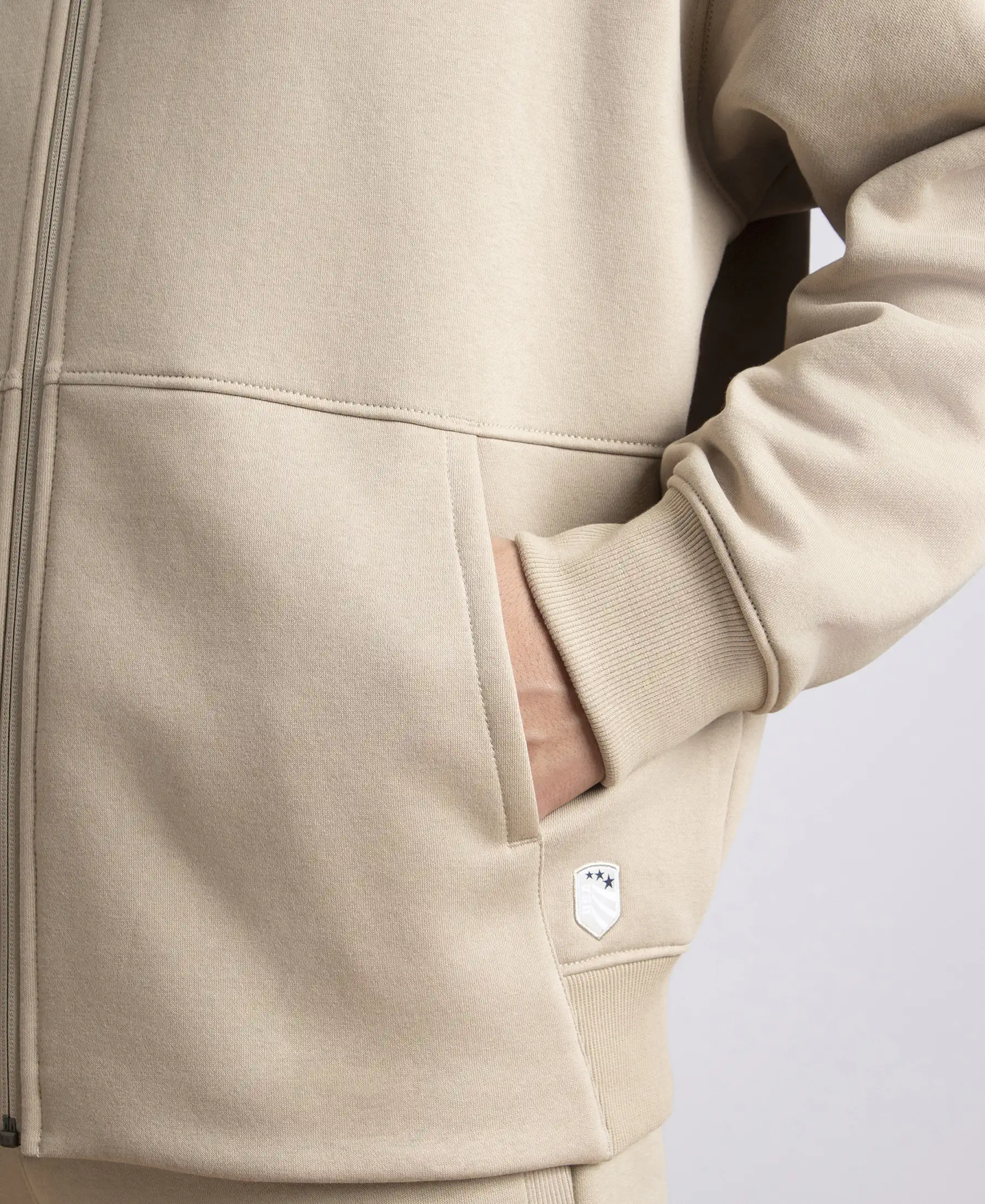 Oversized Super Combed Cotton Rich Fleece Jacket with StayWarm Technology - Pure Cashmere - Image 8