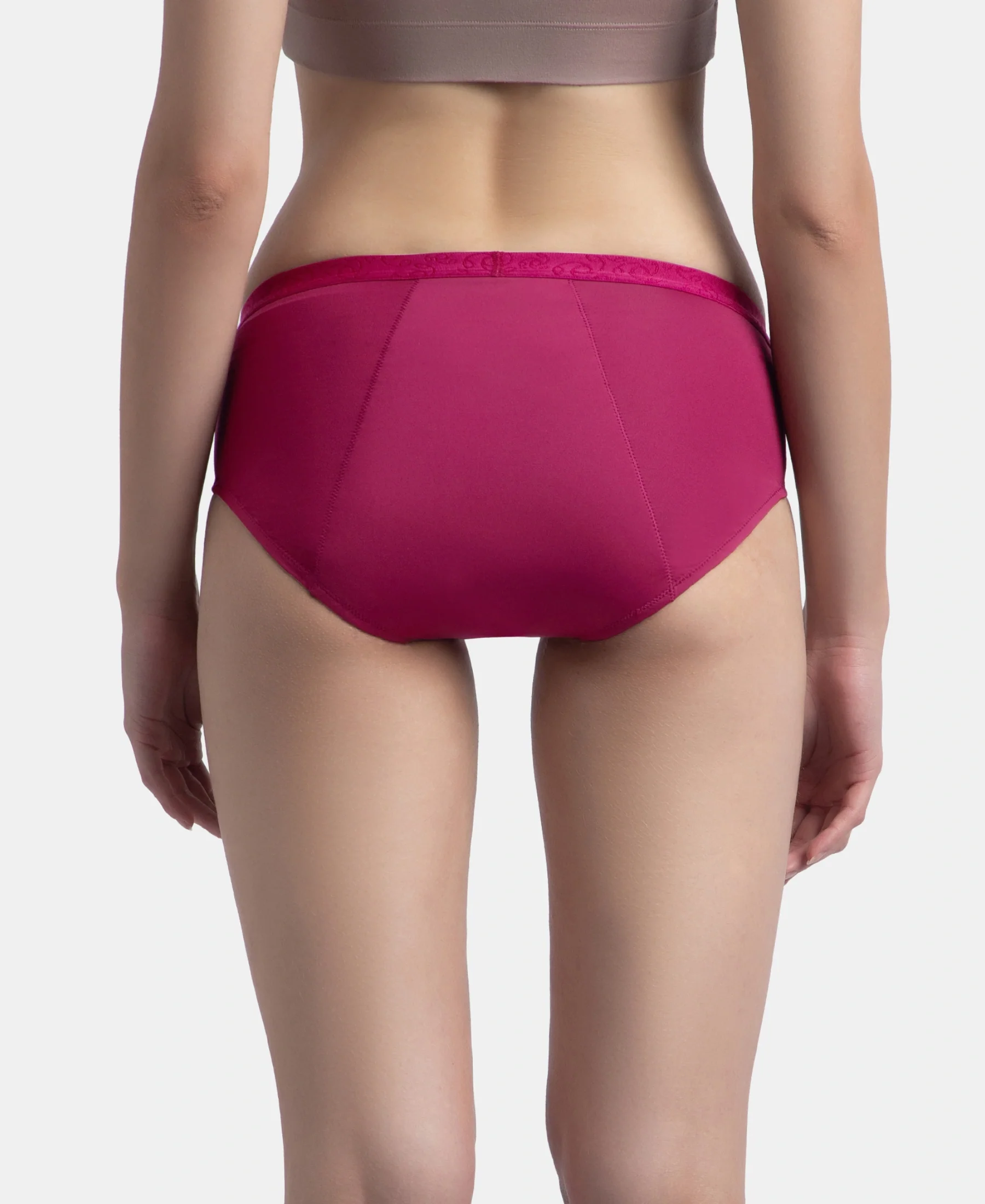 Pack of 2 Tactel Microfiber Elastane Stretch Period Panty with Leak Proof Inner Absorbent Layer and StayFresh Treatment - Anemone & Black - Image 9