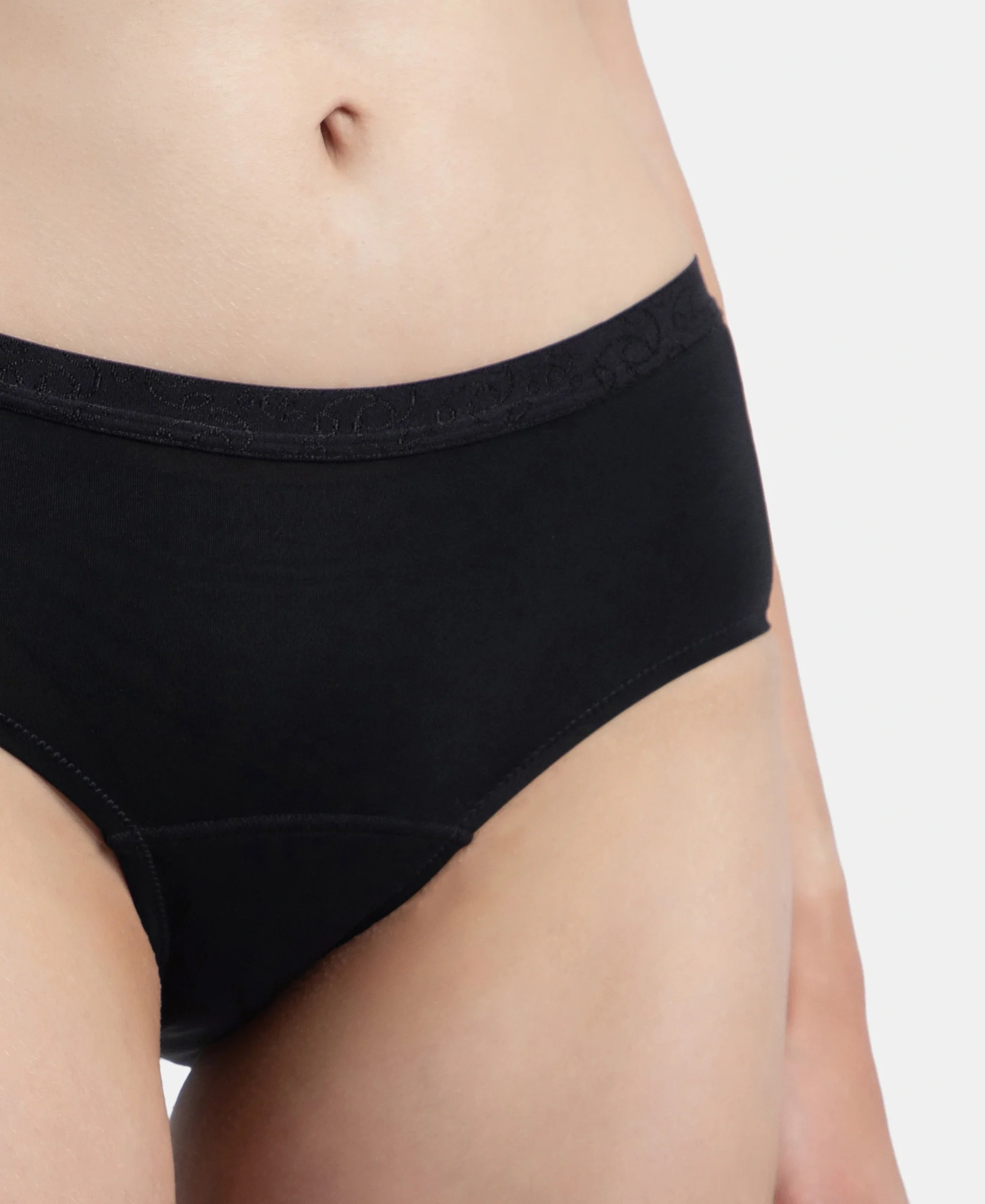 Pack of 2 Tactel Microfiber Elastane Stretch Period Panty with Leak Proof Inner Absorbent Layer and StayFresh Treatment - Black & Navy - Image 10