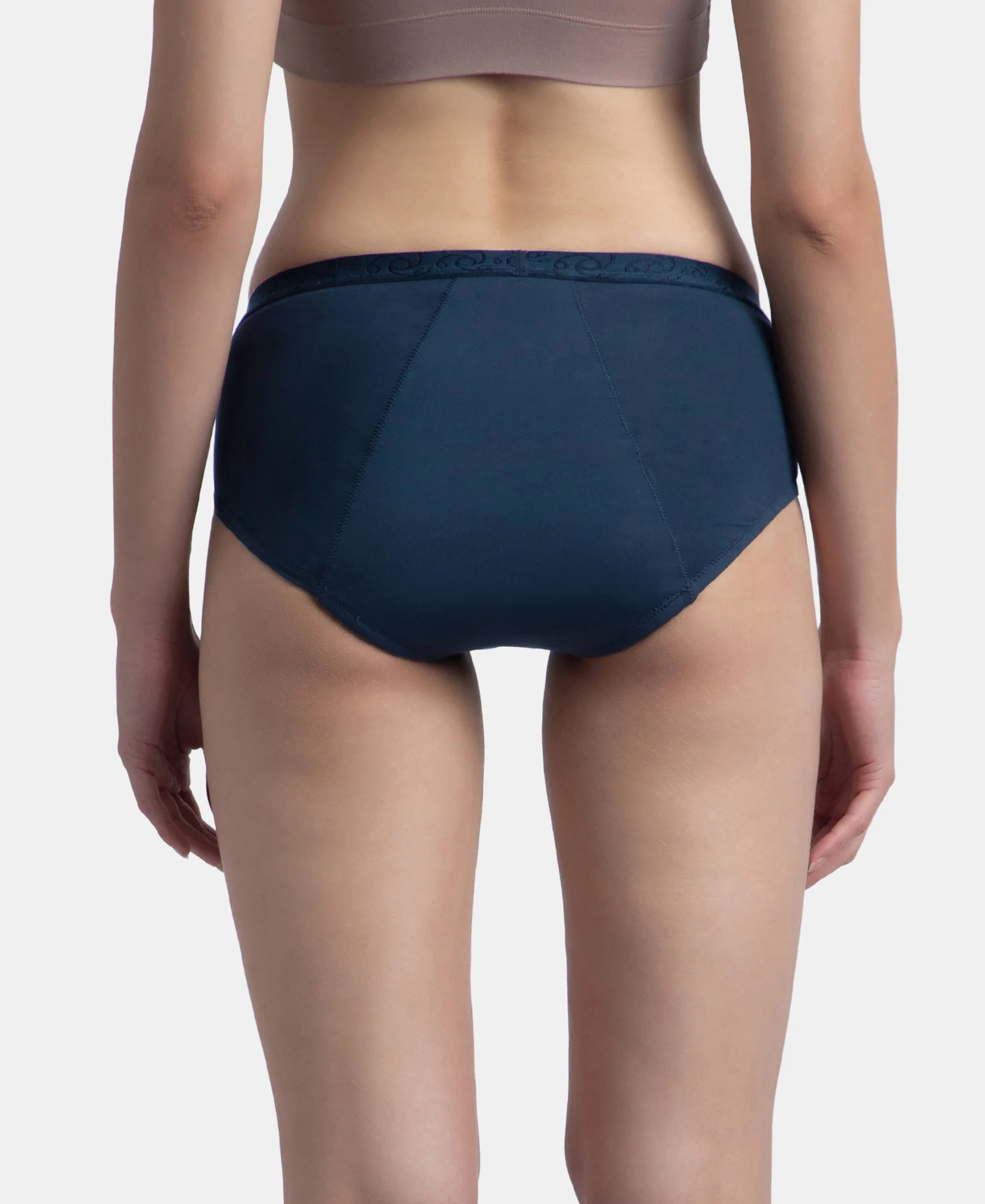 Pack of 2 Tactel Microfiber Elastane Stretch Period Panty with Leak Proof Inner Absorbent Layer and StayFresh Treatment - Navy - Image 6