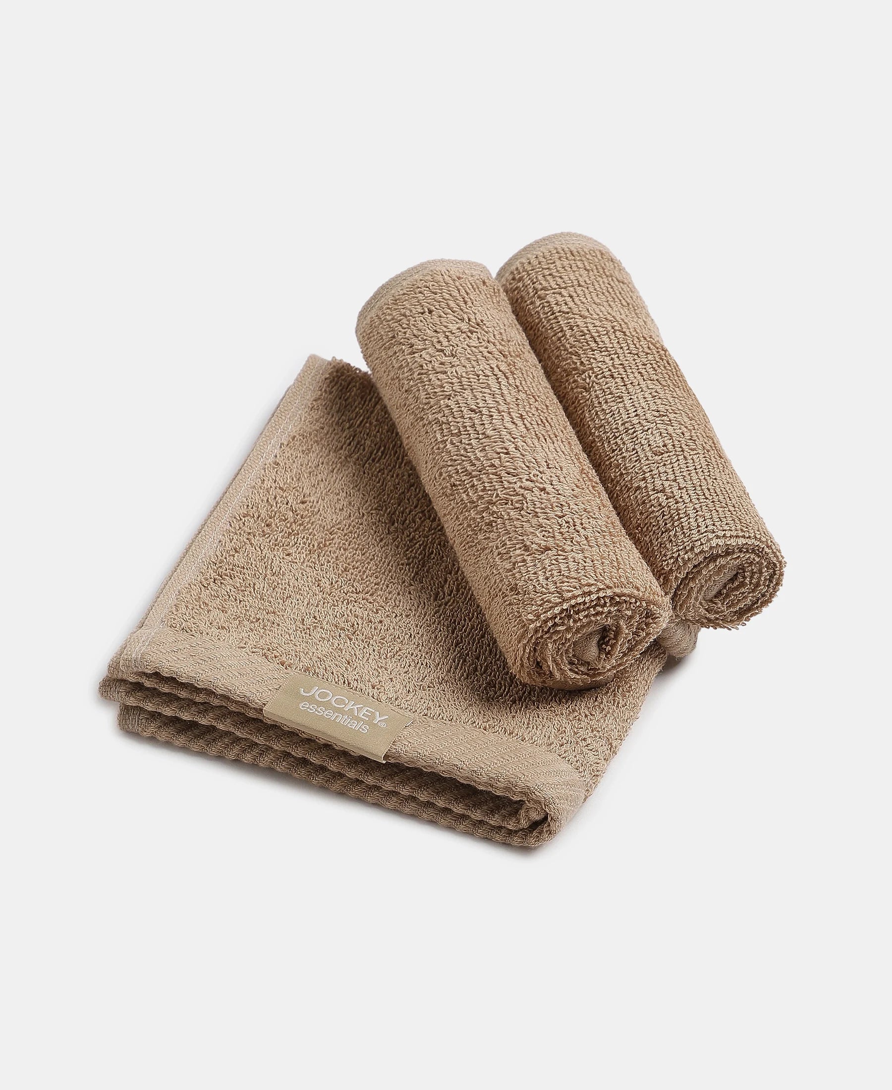 Pack of 6 Cotton Terry Ultrasoft and Durable Solid Face Towel - Camel & Burgundy - Image 2