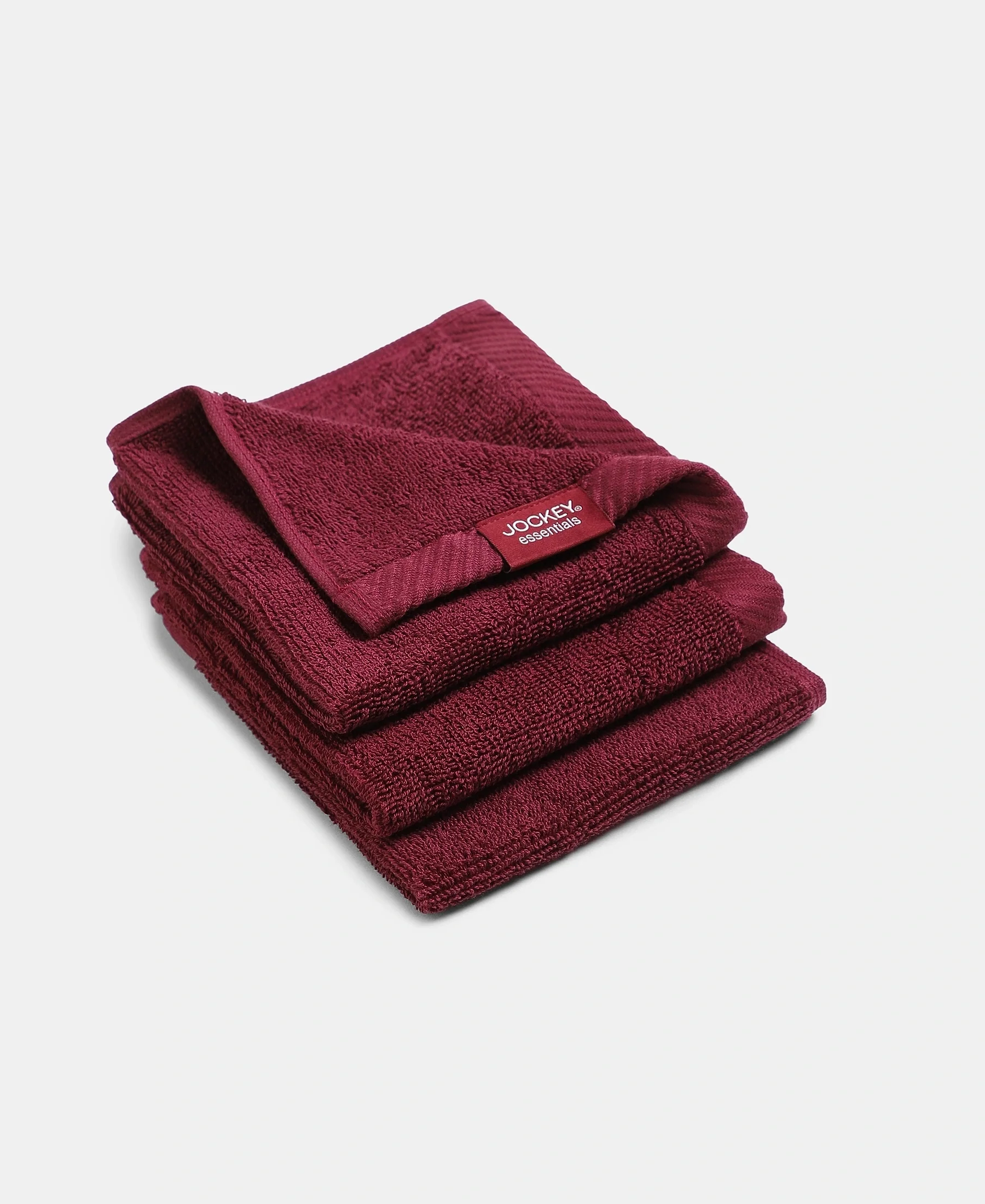 Pack of 6 Cotton Terry Ultrasoft and Durable Solid Face Towel - Camel & Burgundy - Image 6