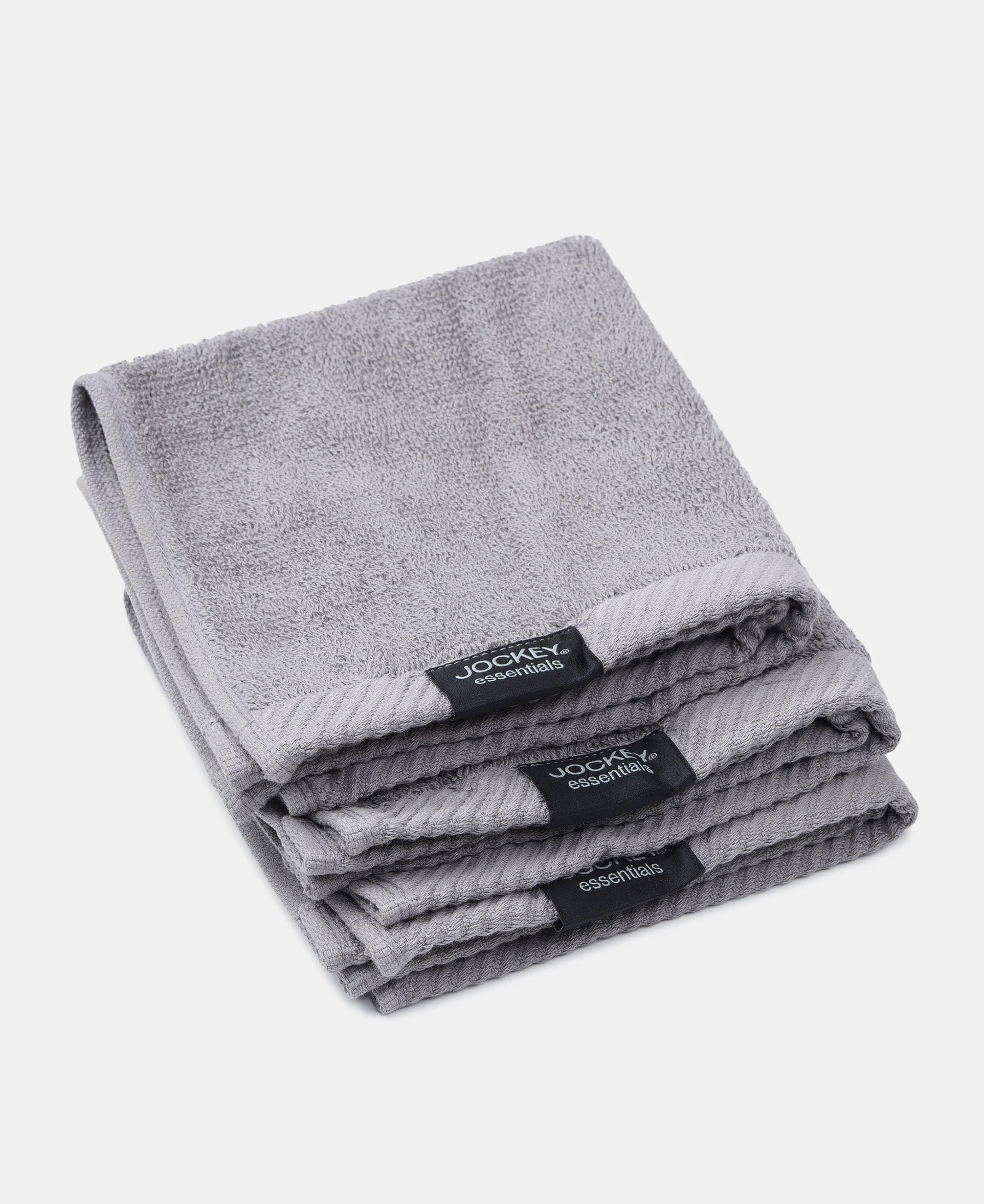 Pack of 6 Cotton Terry Ultrasoft and Durable Solid Face Towel - Grey & Burgundy - Image 2
