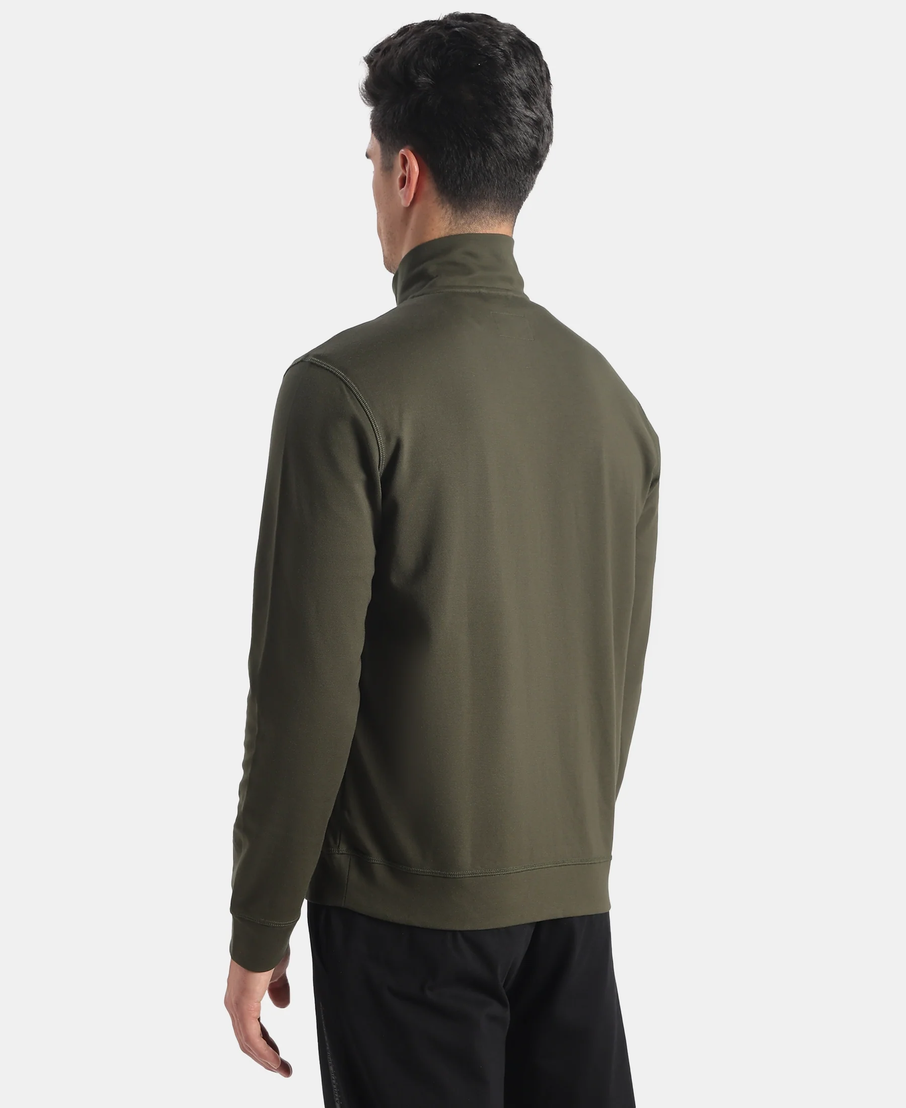 Rayon Nylon Elastane Stretch Jacket with Ribbed Cuffs - Deep Depths - Image 3