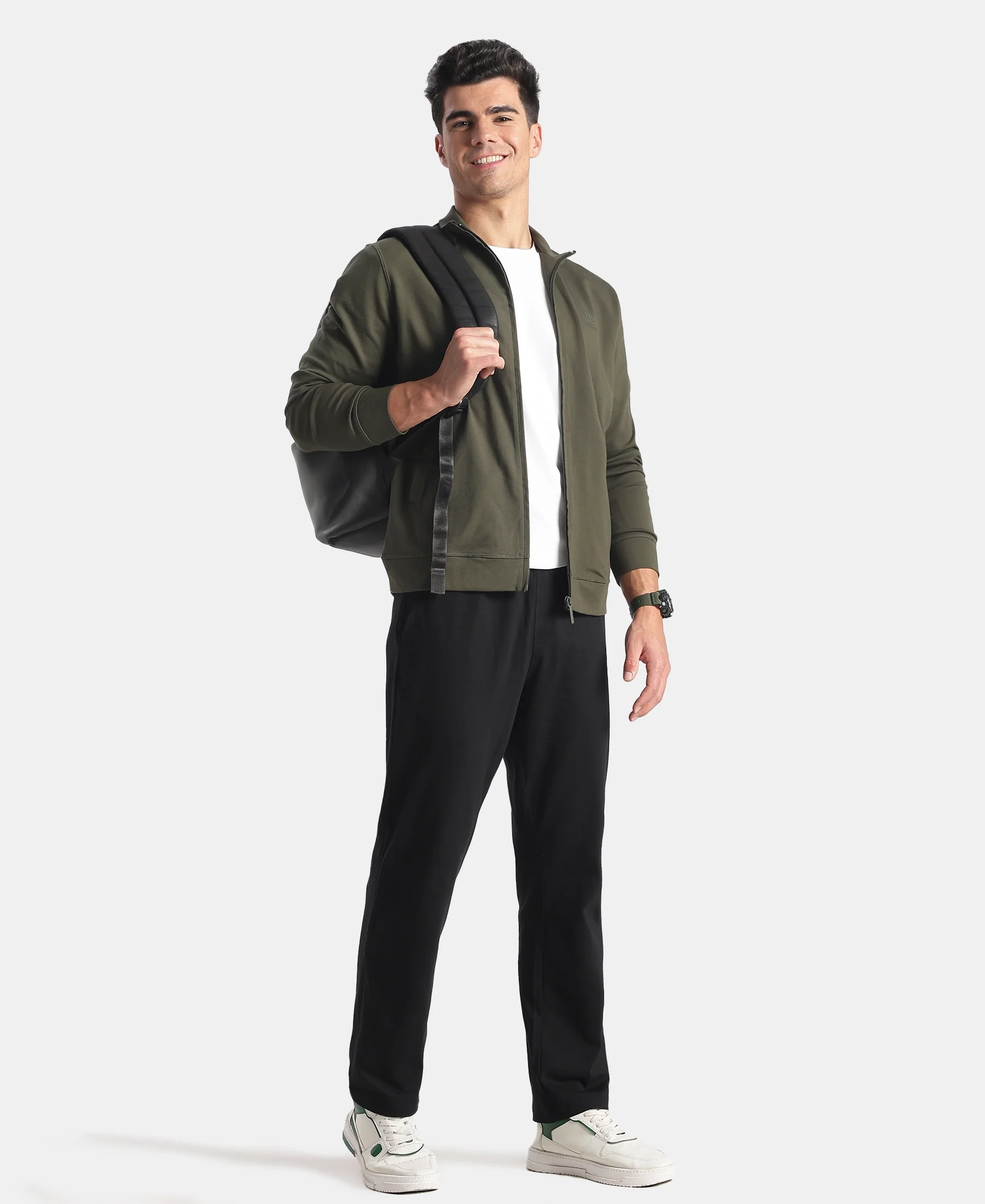 Rayon Nylon Elastane Stretch Jacket with Ribbed Cuffs - Deep Depths - Image 6