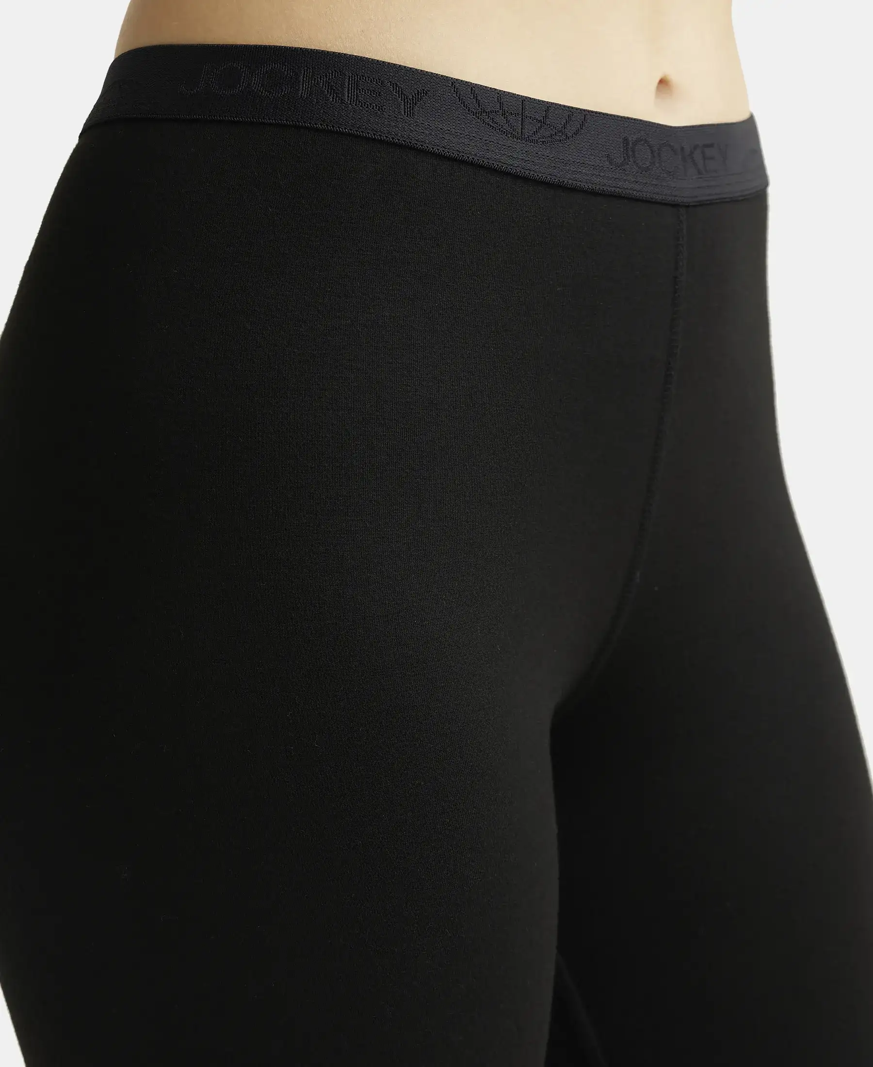 Warmth Soft Touch Microfiber Elastane Stretch Leggings with StayWarm Technology - Black - Image 7