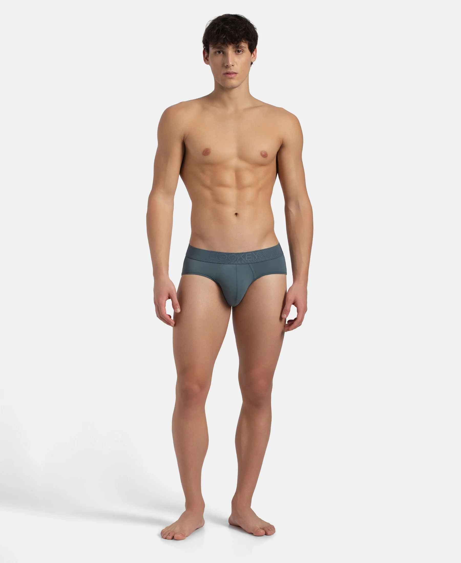 Soft Touch Recycled Microfiber Elastane Stretch Brief with Ultrasoft Waistband - Stormy Weather - Image 4
