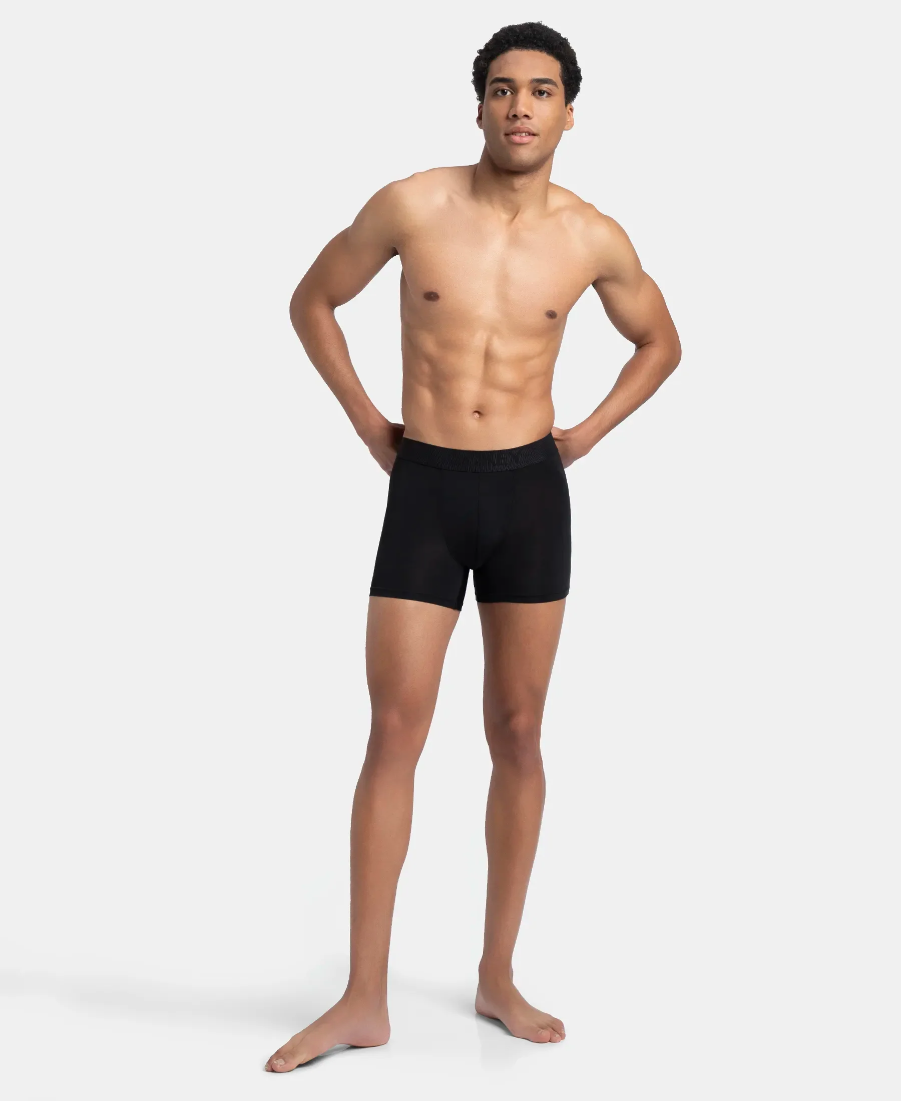 Soft Touch Recycled Microfiber Elastane Stretch Trunk with Ultrasoft Waistband - Black - Image 4