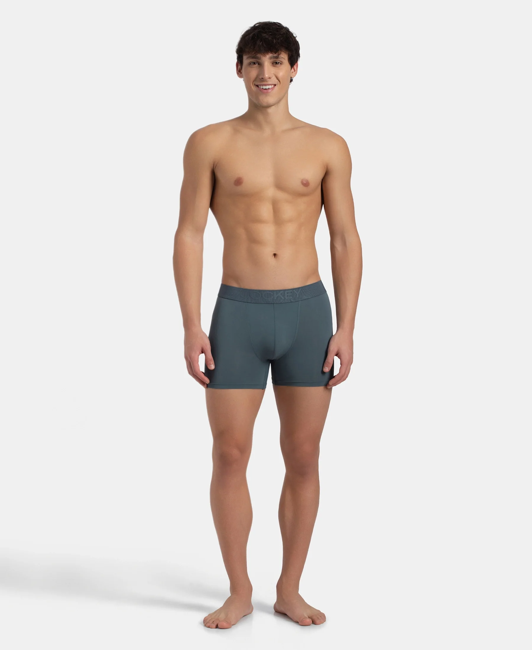 Soft Touch Recycled Microfiber Elastane Stretch Trunk with Ultrasoft Waistband - Stormy Weather - Image 4