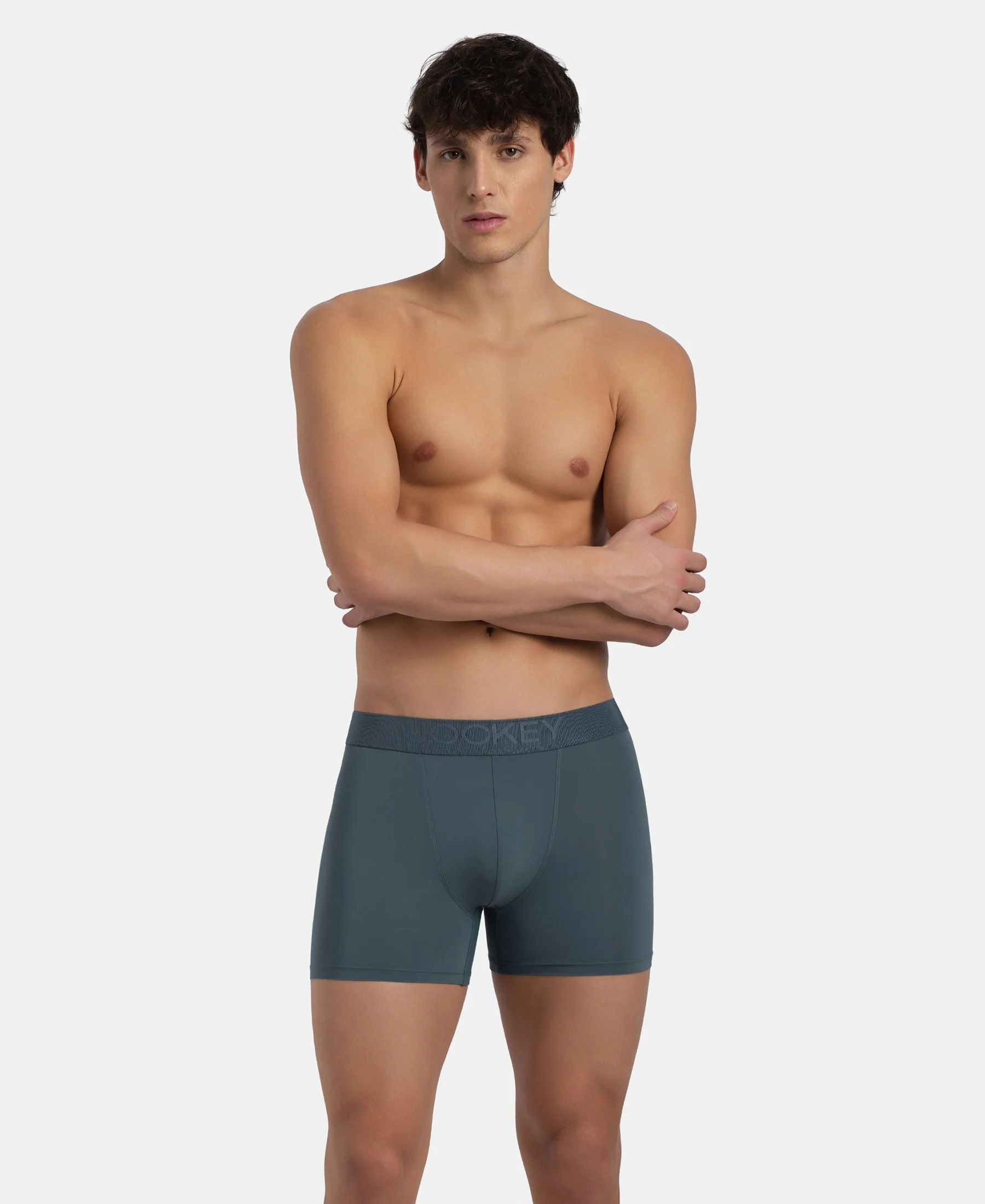 Soft Touch Recycled Microfiber Elastane Stretch Trunk with Ultrasoft Waistband - Stormy Weather - Image 5