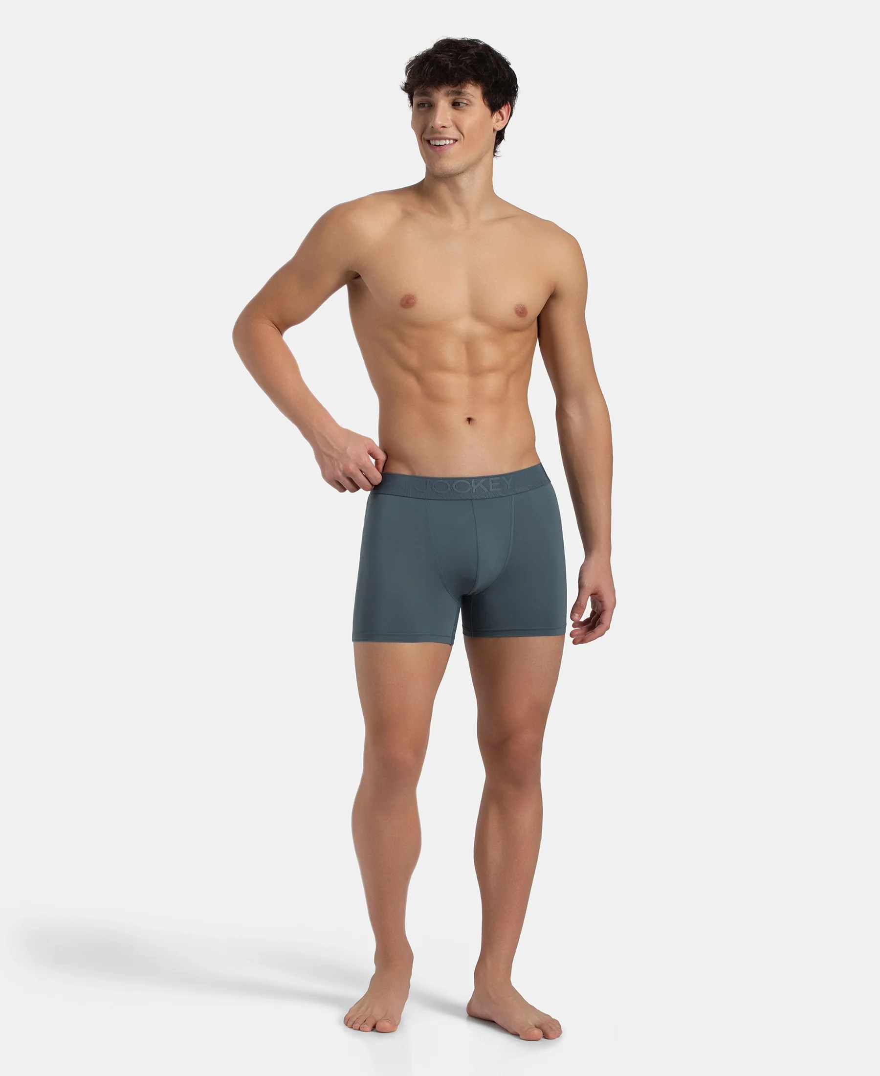 Soft Touch Recycled Microfiber Elastane Stretch Trunk with Ultrasoft Waistband - Stormy Weather - Image 6