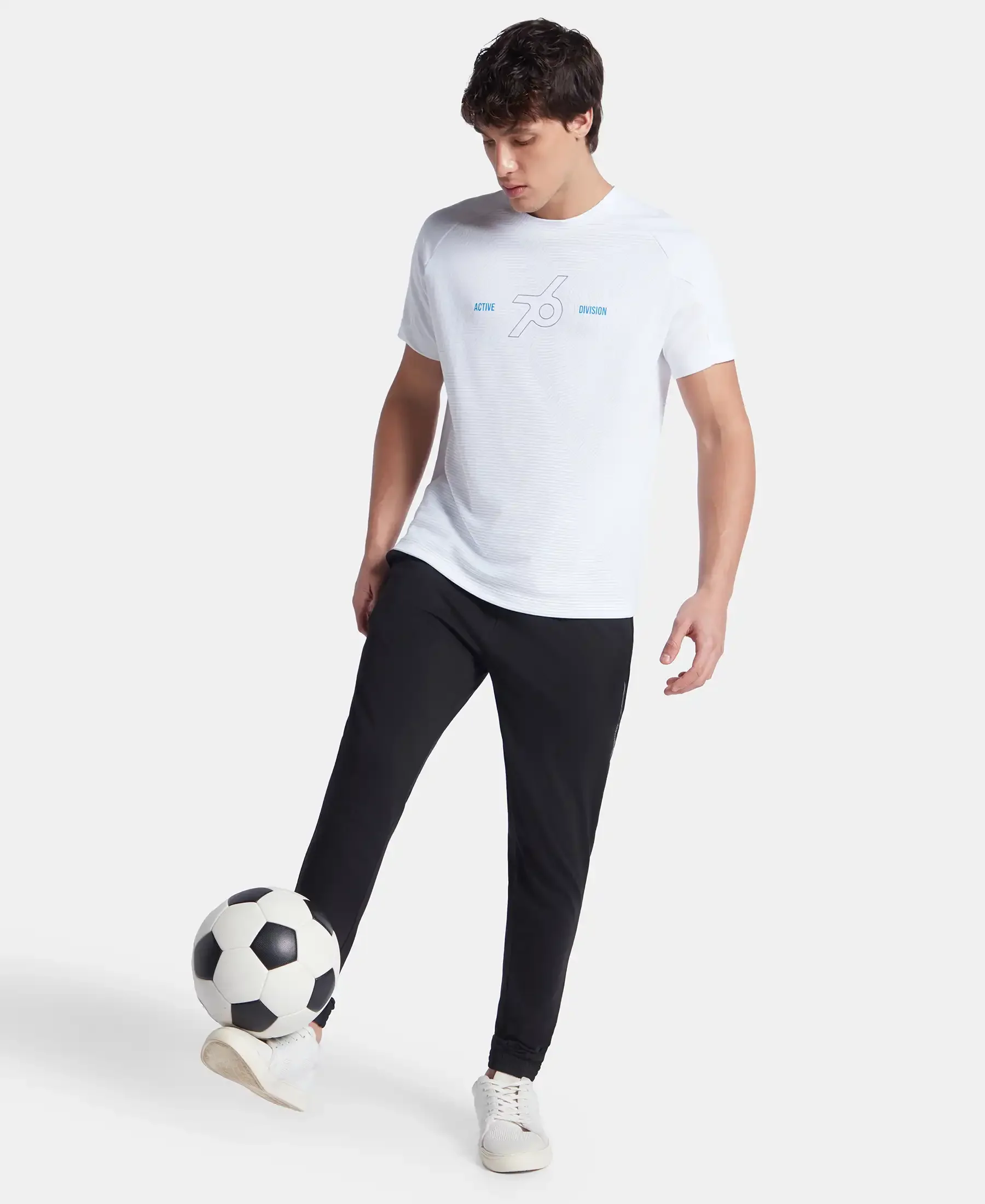 Super Combed Cotton Blend Graphic Printed Round Neck Half Sleeve T-Shirt with Stay Fresh Treatment - White New - Image 6