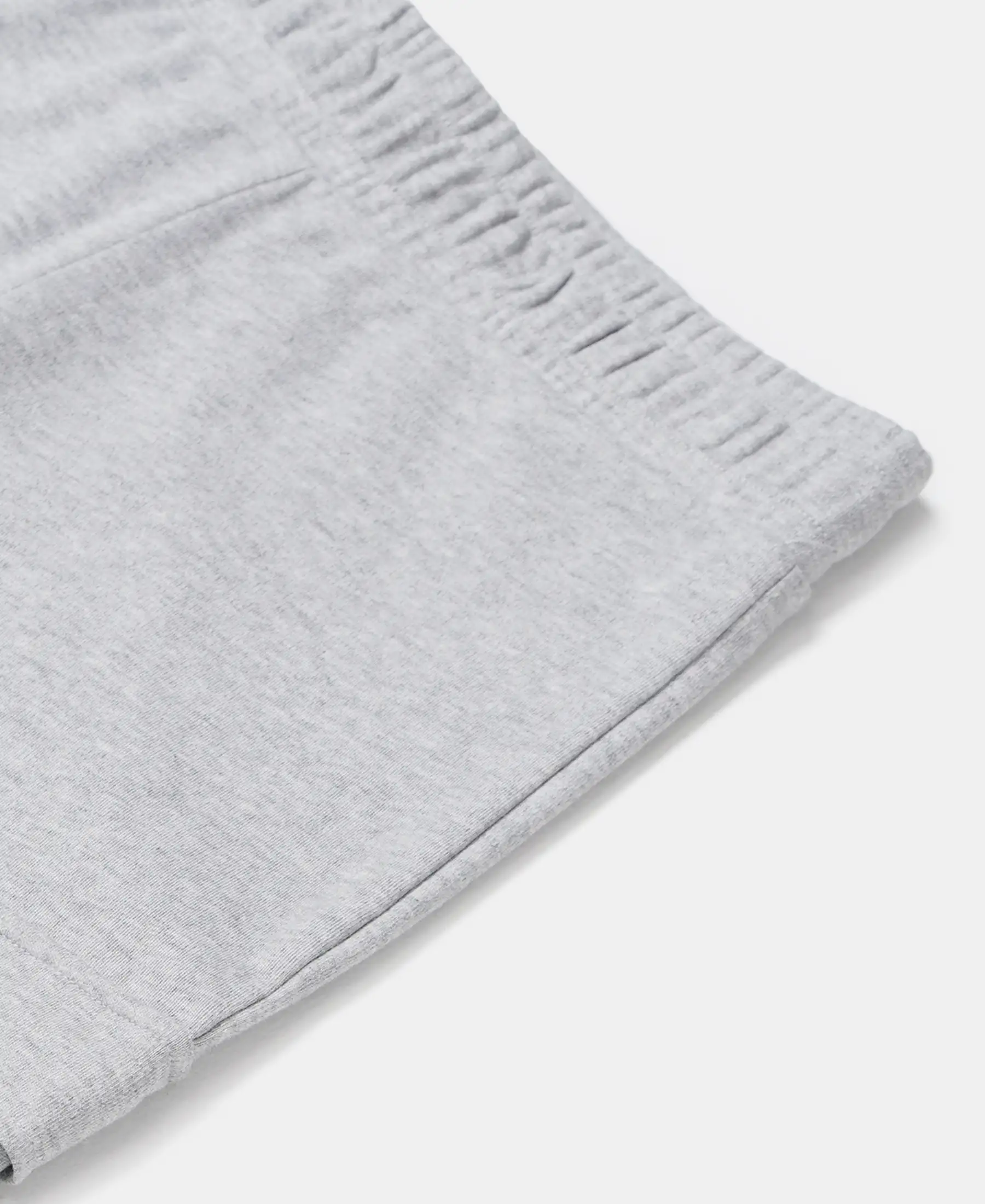 Girl's Super Combed Cotton Cargo Pants with Elasticated Hem - Light Grey Melange - Image 3