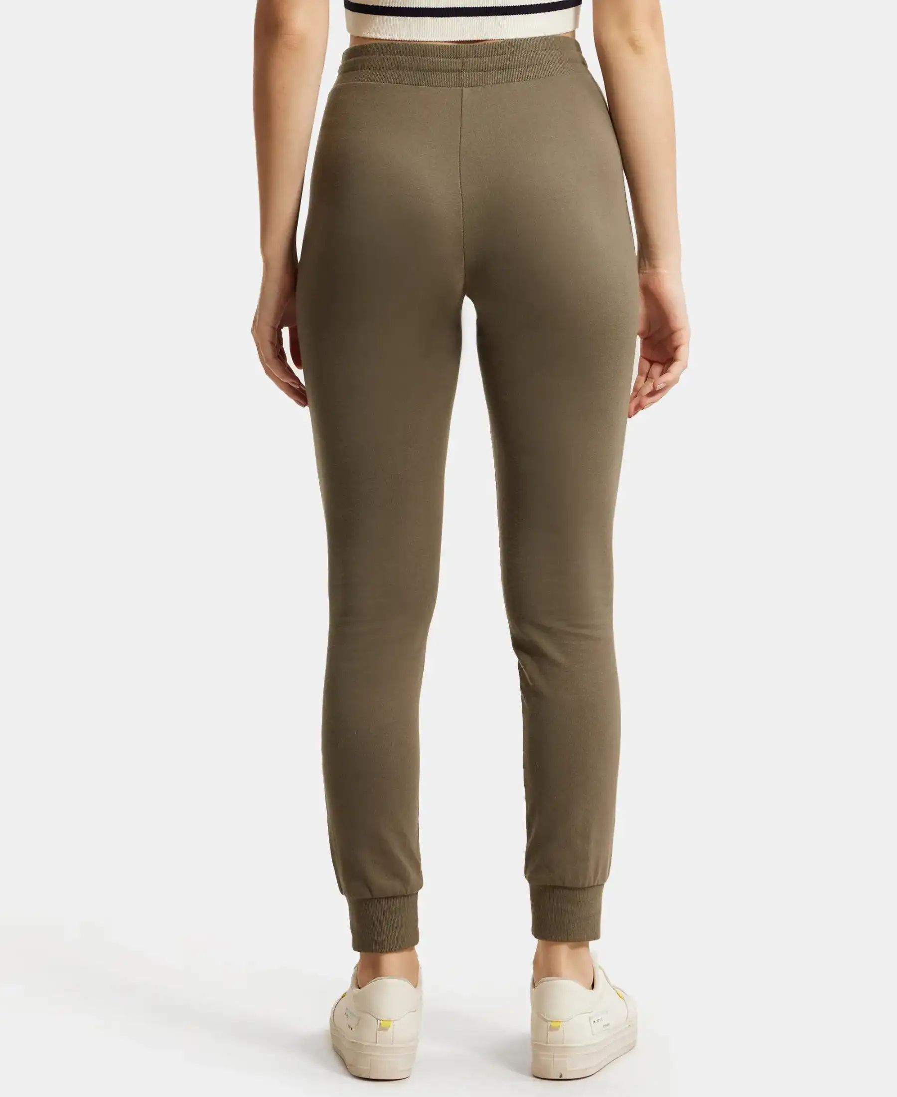 Super Combed Cotton Elastane French Terry Relaxed Fit Joggers With Zipper Pockets - Beetle - Image 3