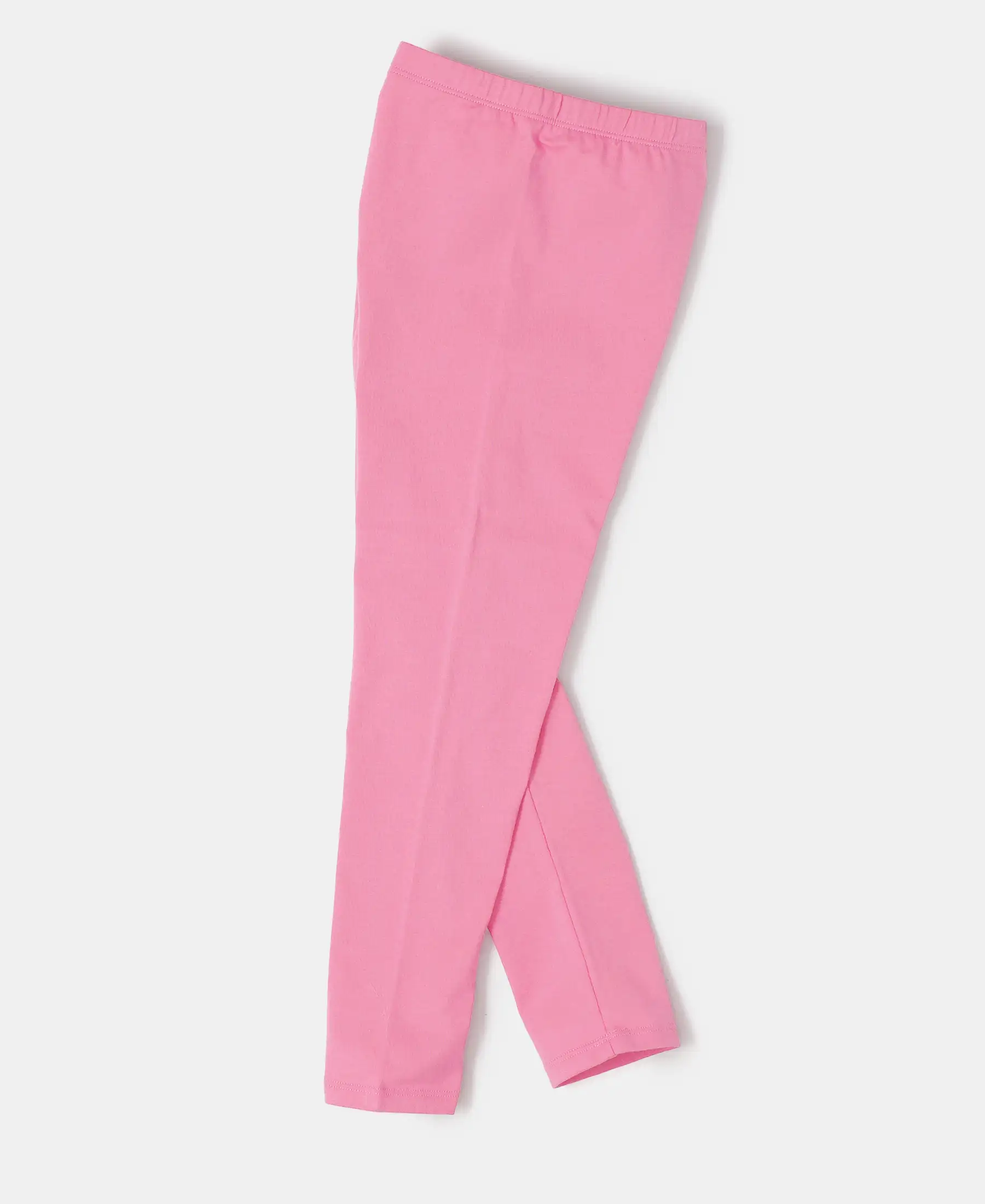 Girl's Super Combed Cotton Elastane Stretch Leggings - Assorted - Image 12