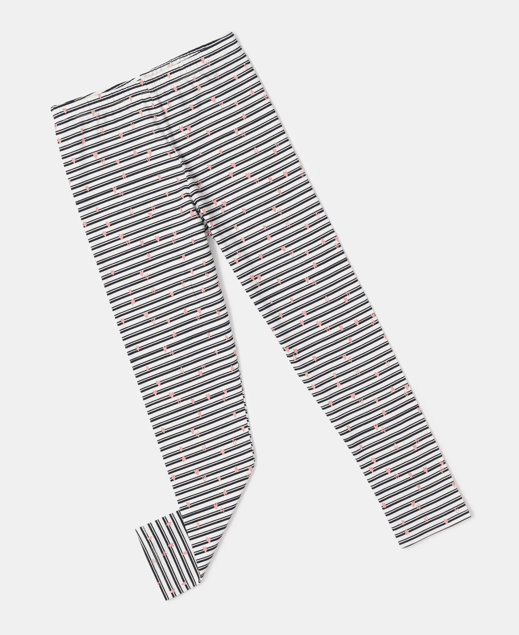 Girl's Super Combed Cotton Elastane Stretch Leggings - Gardenia Print - Image 5