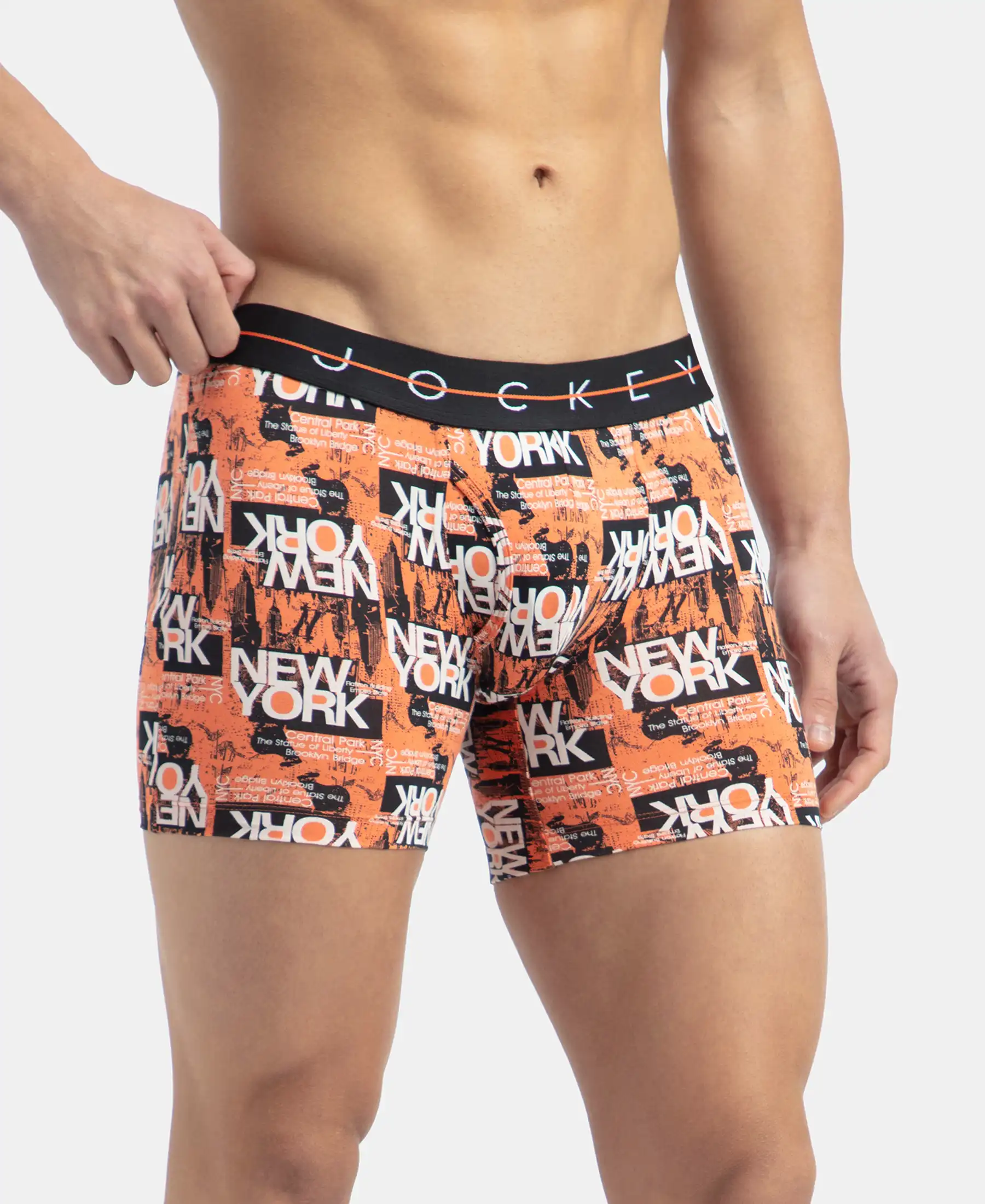 Super Combed Cotton Elastane Printed Boxer Brief with Ultrasoft Waistband - Flamingo - Image 2