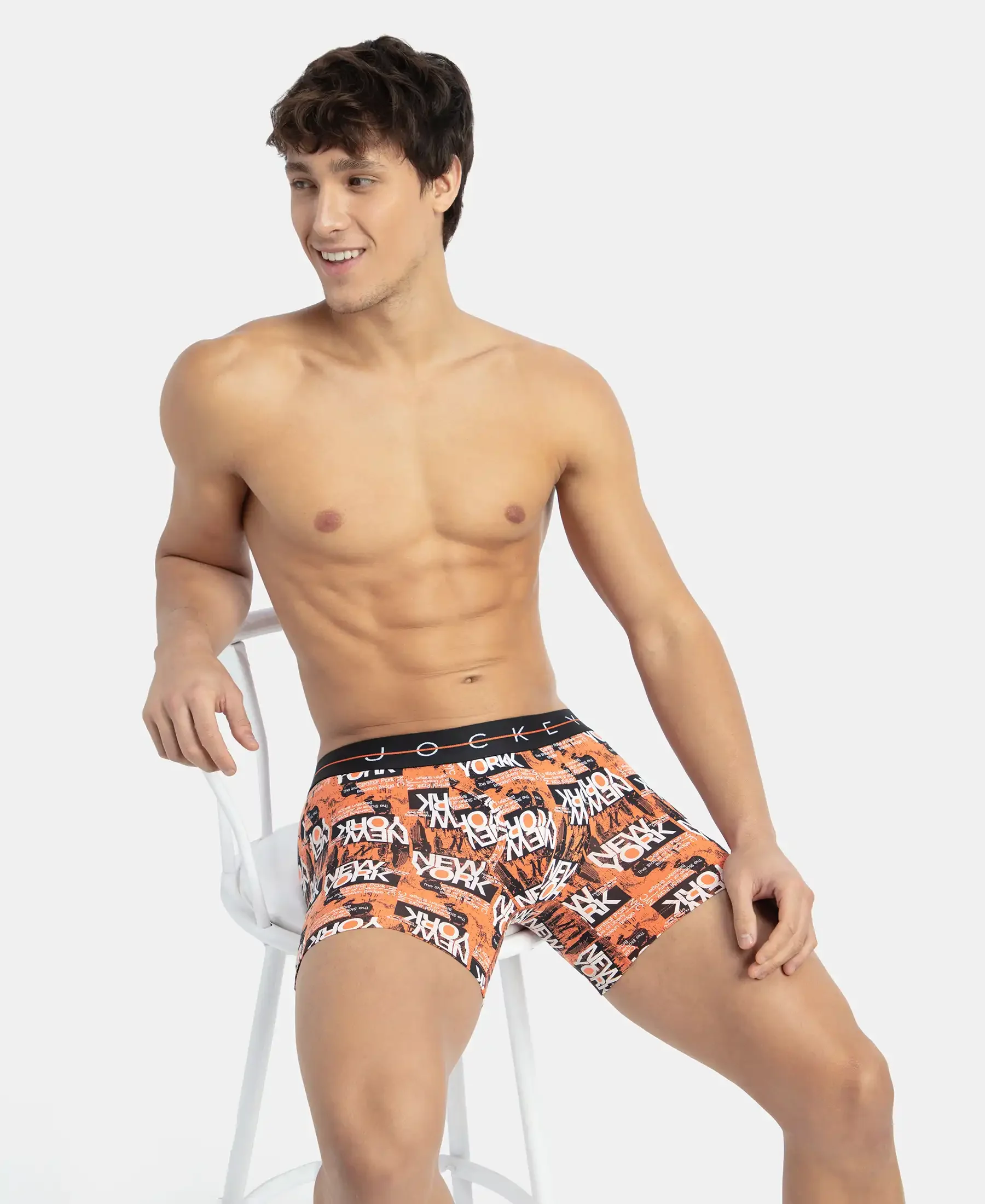 Super Combed Cotton Elastane Printed Boxer Brief with Ultrasoft Waistband - Flamingo - Image 5