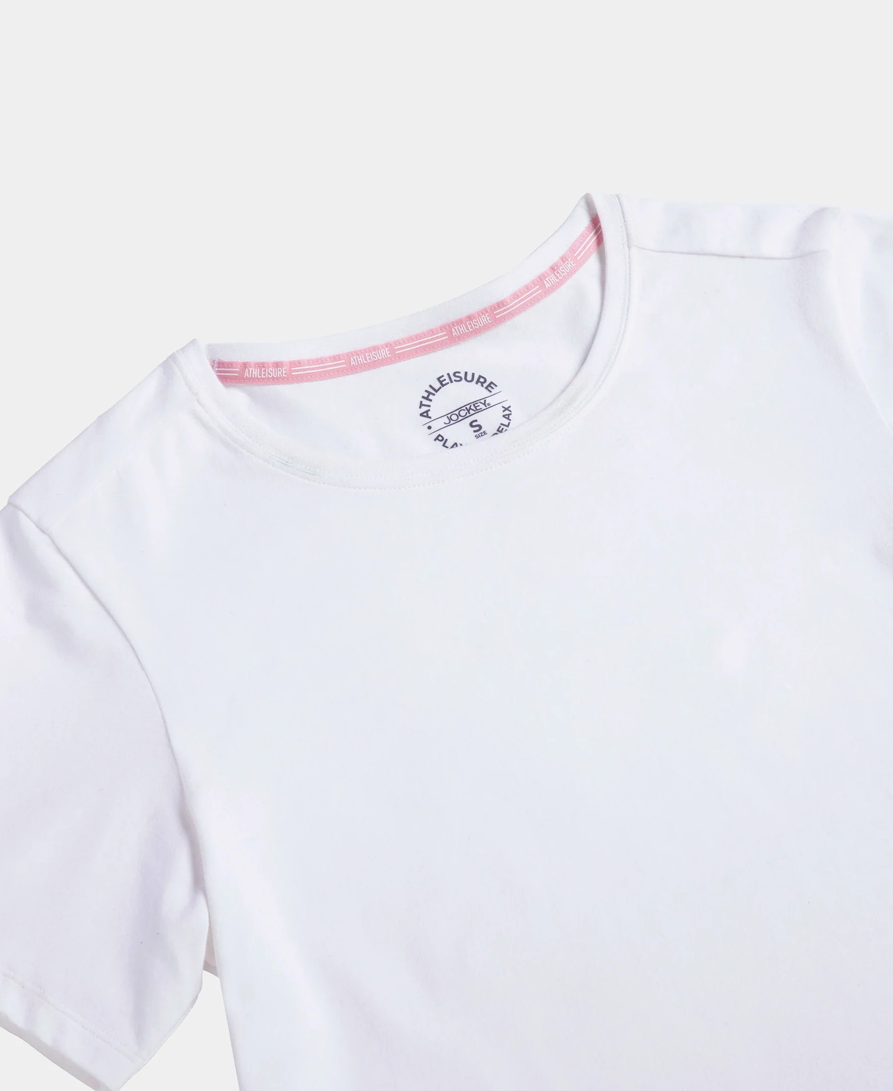 Super Combed Cotton Elastane Stretch Regular Fit Solid Round Neck Half Sleeve T-Shirt - White - Image 7