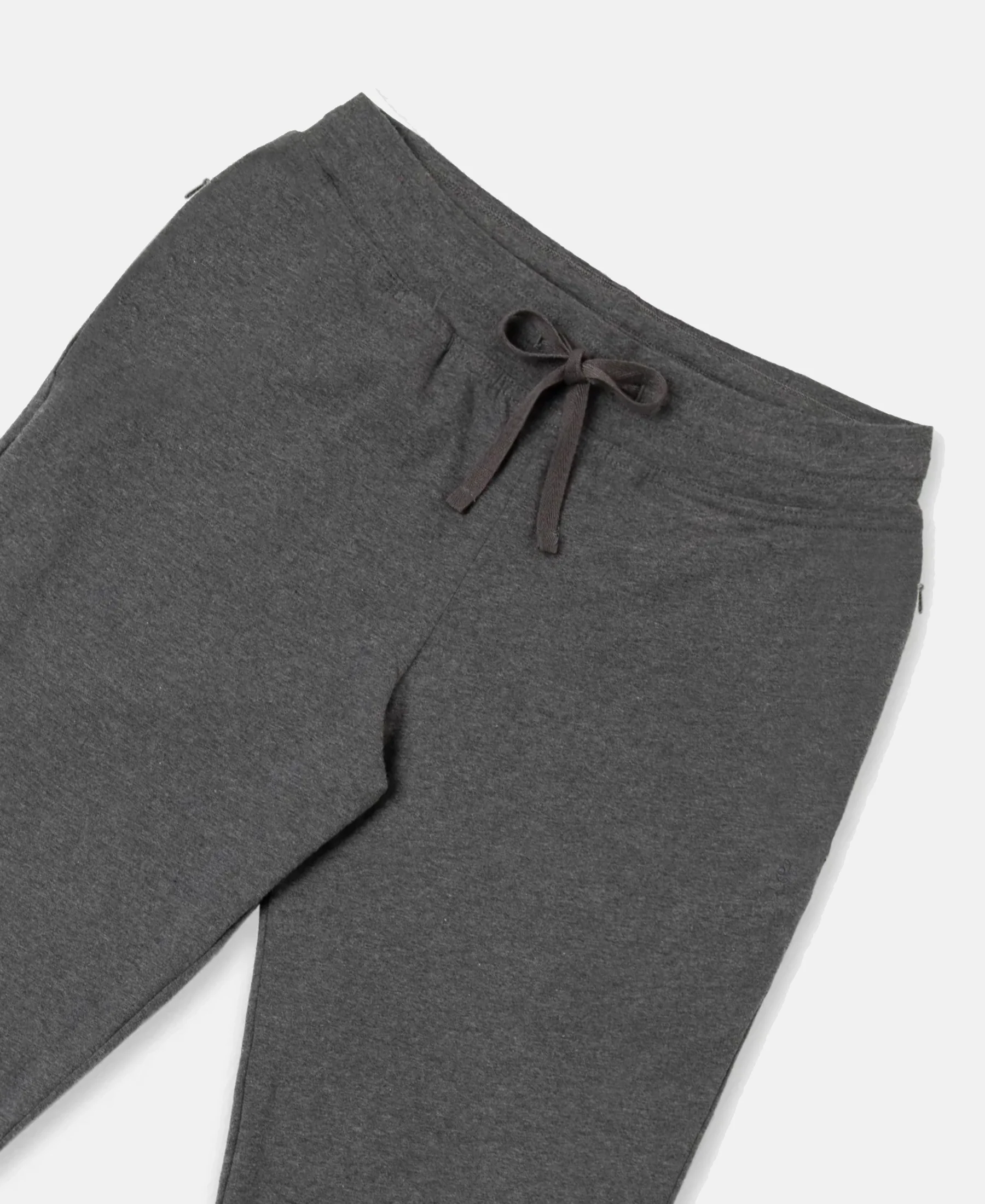 Super Combed Cotton Elastane Stretch Slim Fit Capri with Side Pockets - Charcoal Melange - Image 8