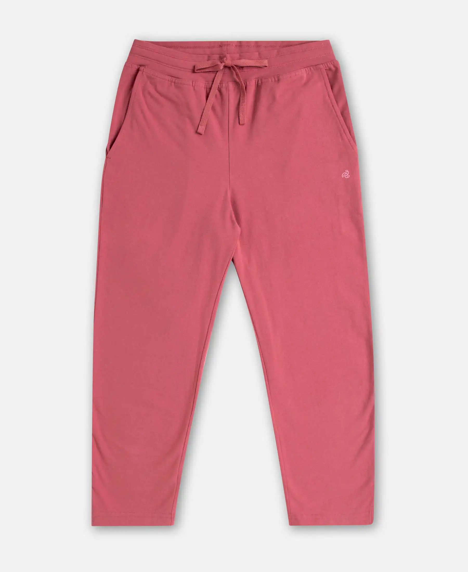 Super Combed Cotton Elastane Stretch Slim Fit Capri with Side Pockets - Rose Wine - Image 10