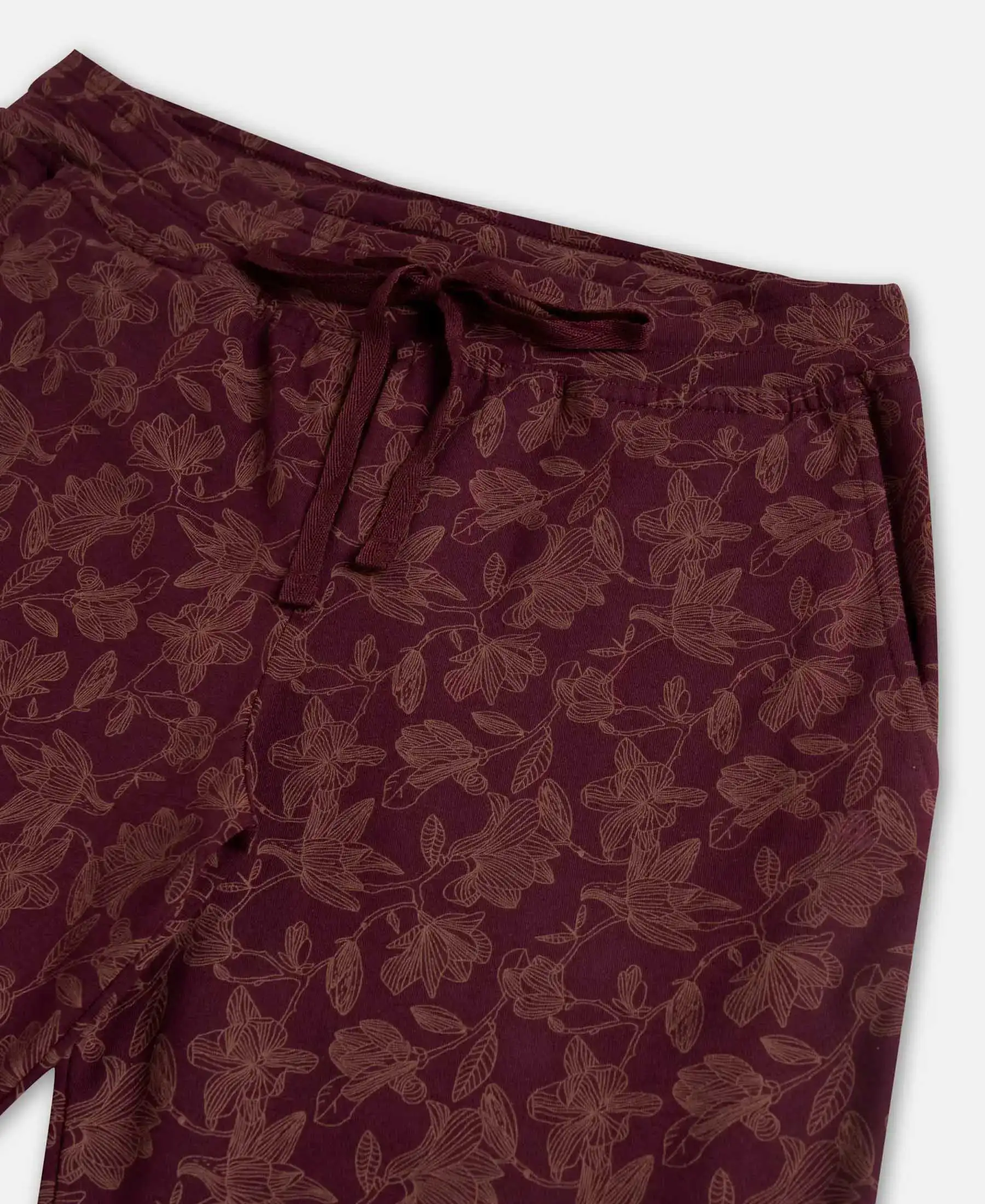 Super Combed Cotton Elastane Stretch Slim Fit Printed Capri with Side Pockets - Wine Tasting Printed - Image 10