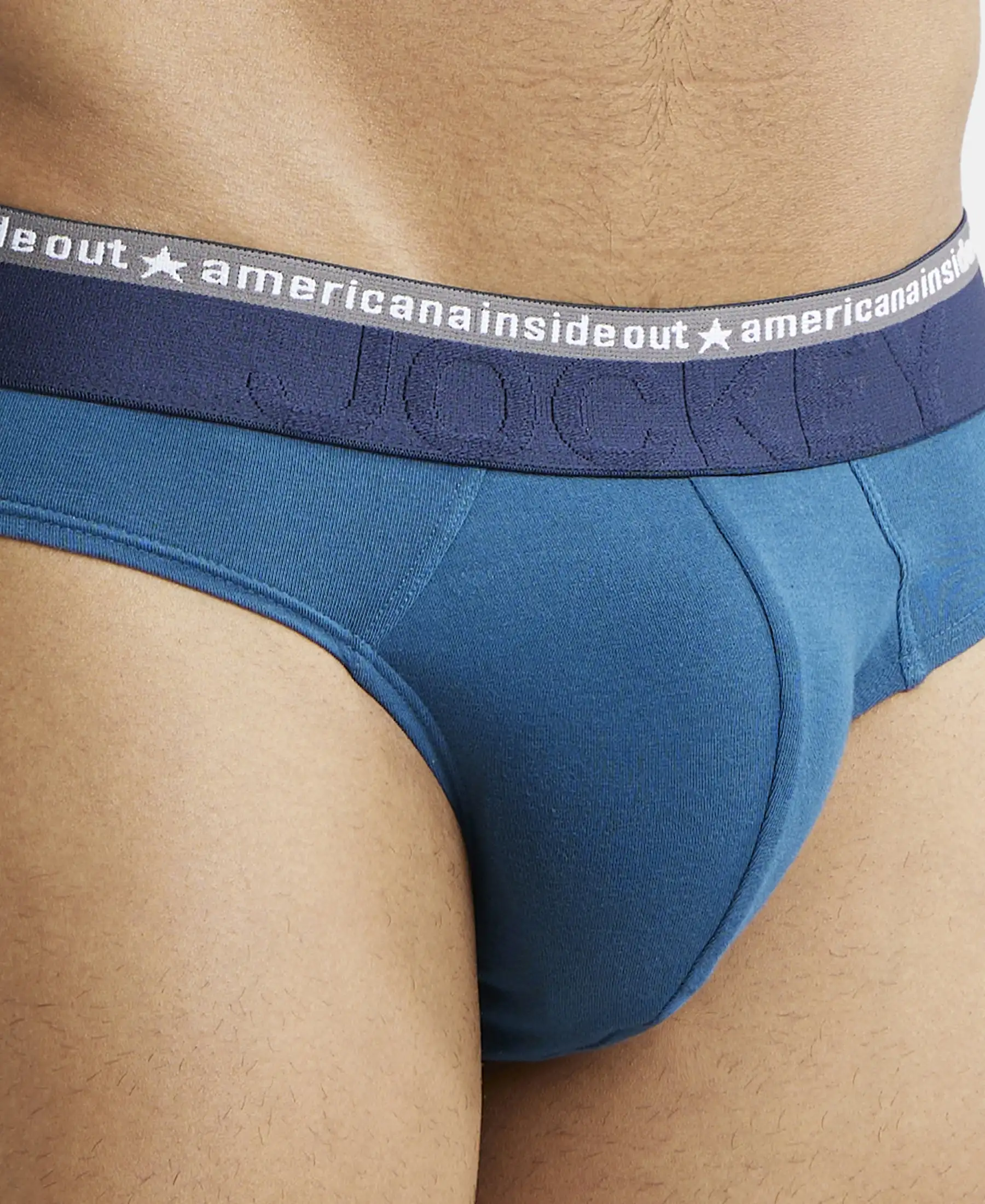 Super Combed Cotton Elastane Stretch Solid Brief with Ultrasoft Waistband - Seaport Teal - Image 6