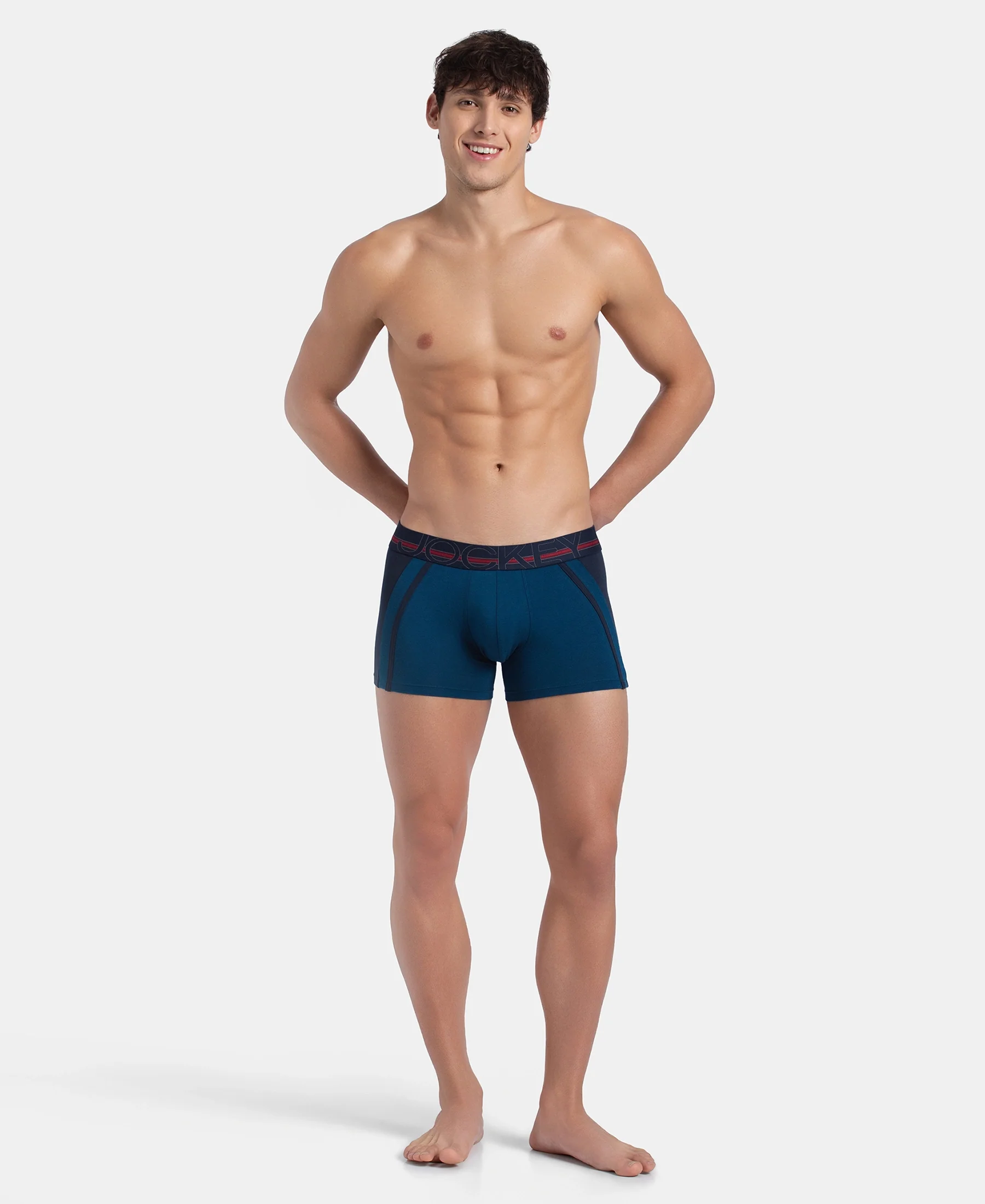 Super Combed Cotton Elastane Stretch Solid Trunk with Ultrasoft Waistband - Poseidon - Image 4