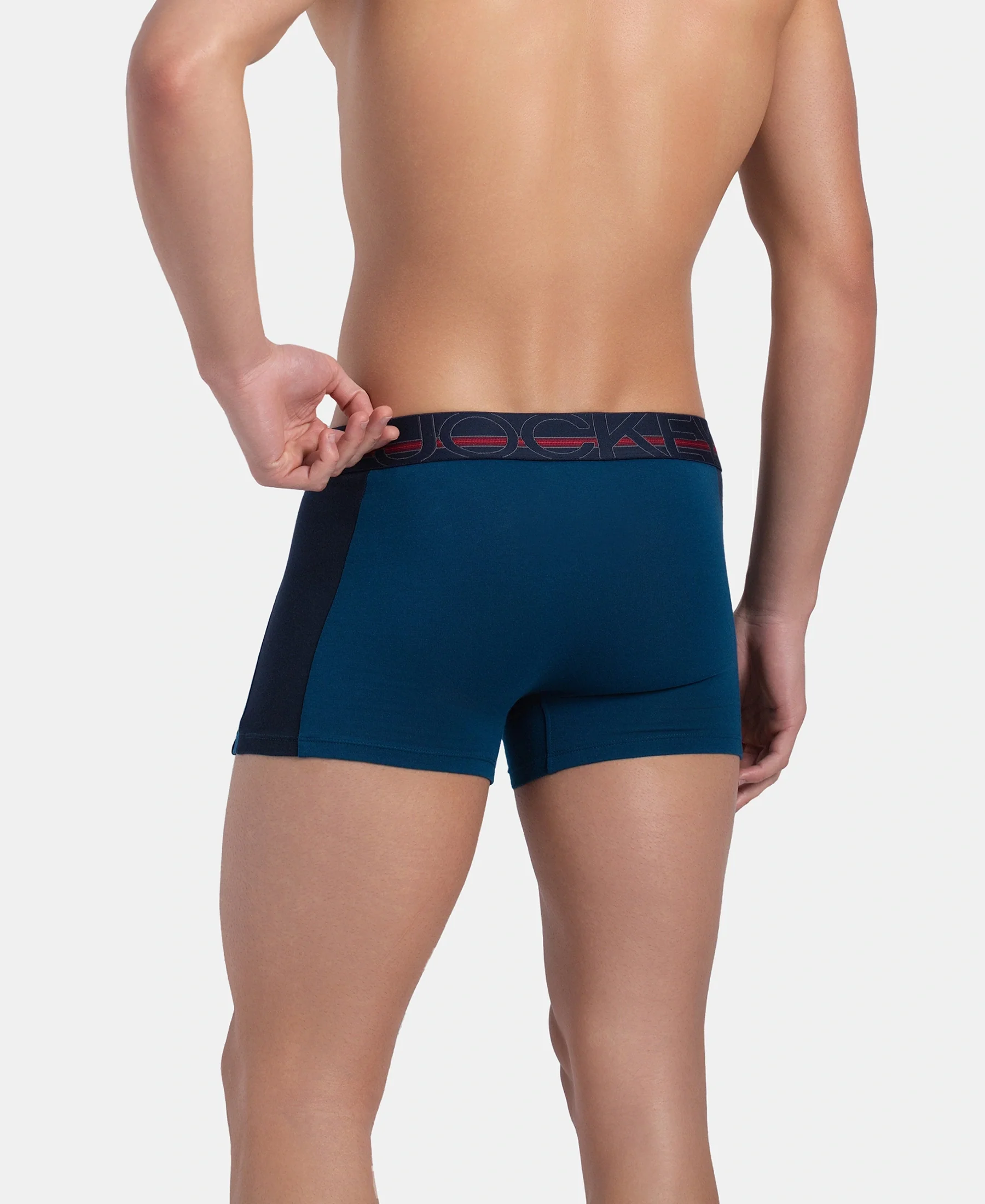 Super Combed Cotton Elastane Stretch Solid Trunk with Ultrasoft Waistband - Poseidon - Image 5