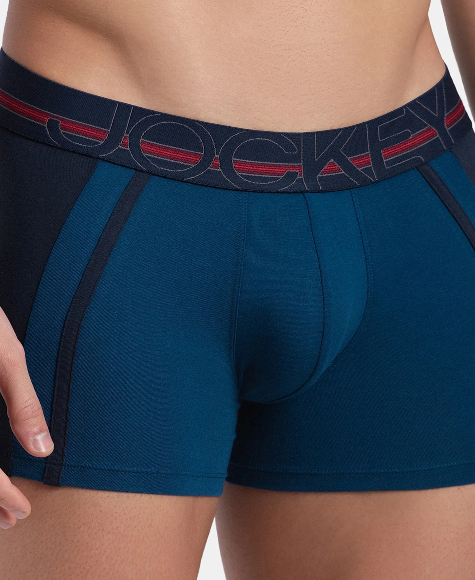 Super Combed Cotton Elastane Stretch Solid Trunk with Ultrasoft Waistband - Poseidon - Image 7
