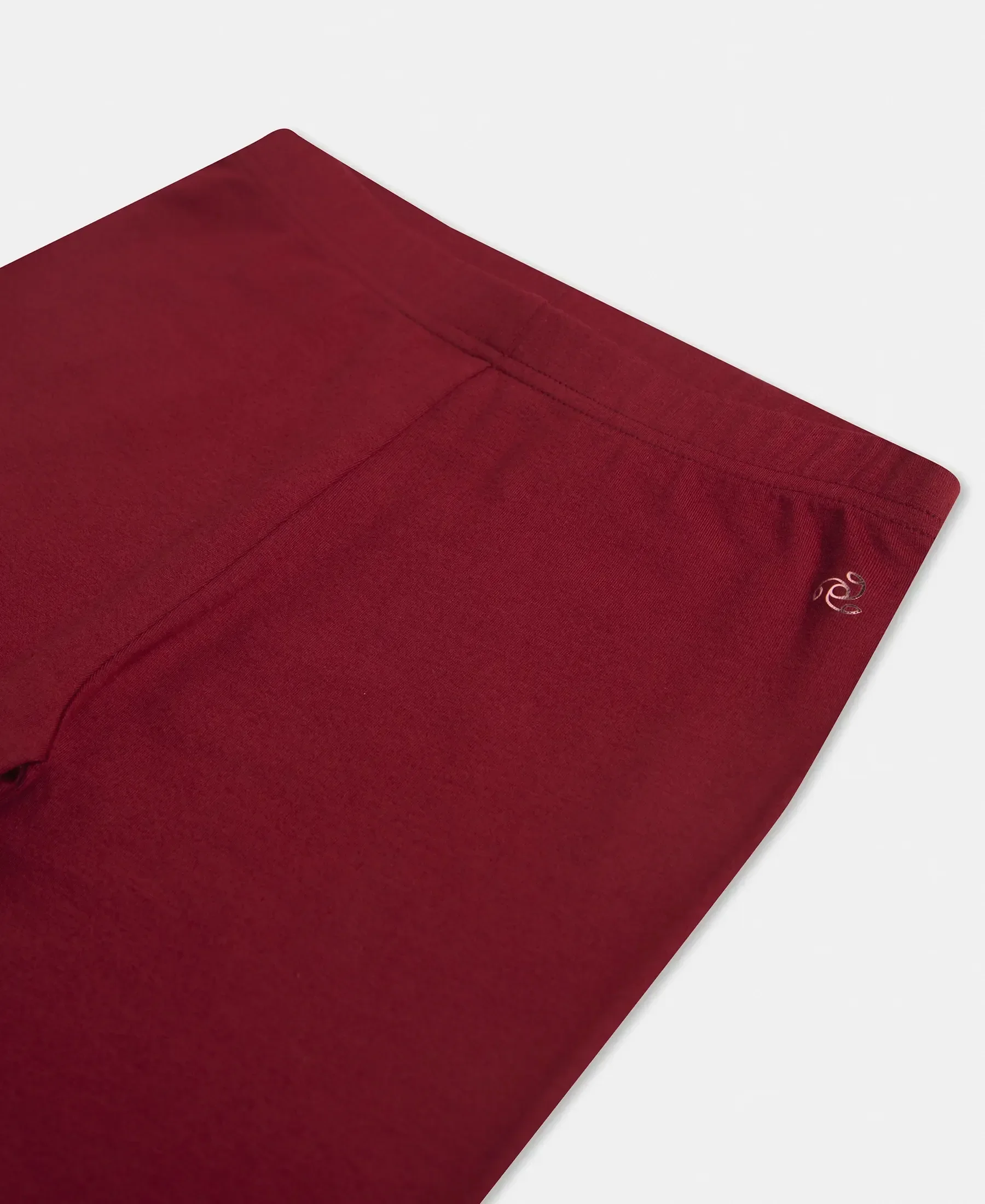 Super Combed Cotton Elastane Stretch Leggings with Ultrasoft Waistband - Cabernet - Image 7