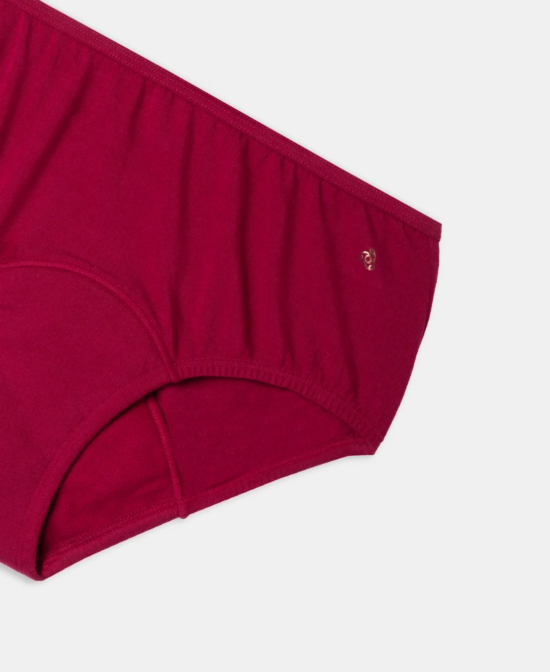Super Combed Cotton Elastane Stretch Period Panty with Leak Proof Inner Absorbent Layer and StayFresh Treatment - Beet Red - Image 9