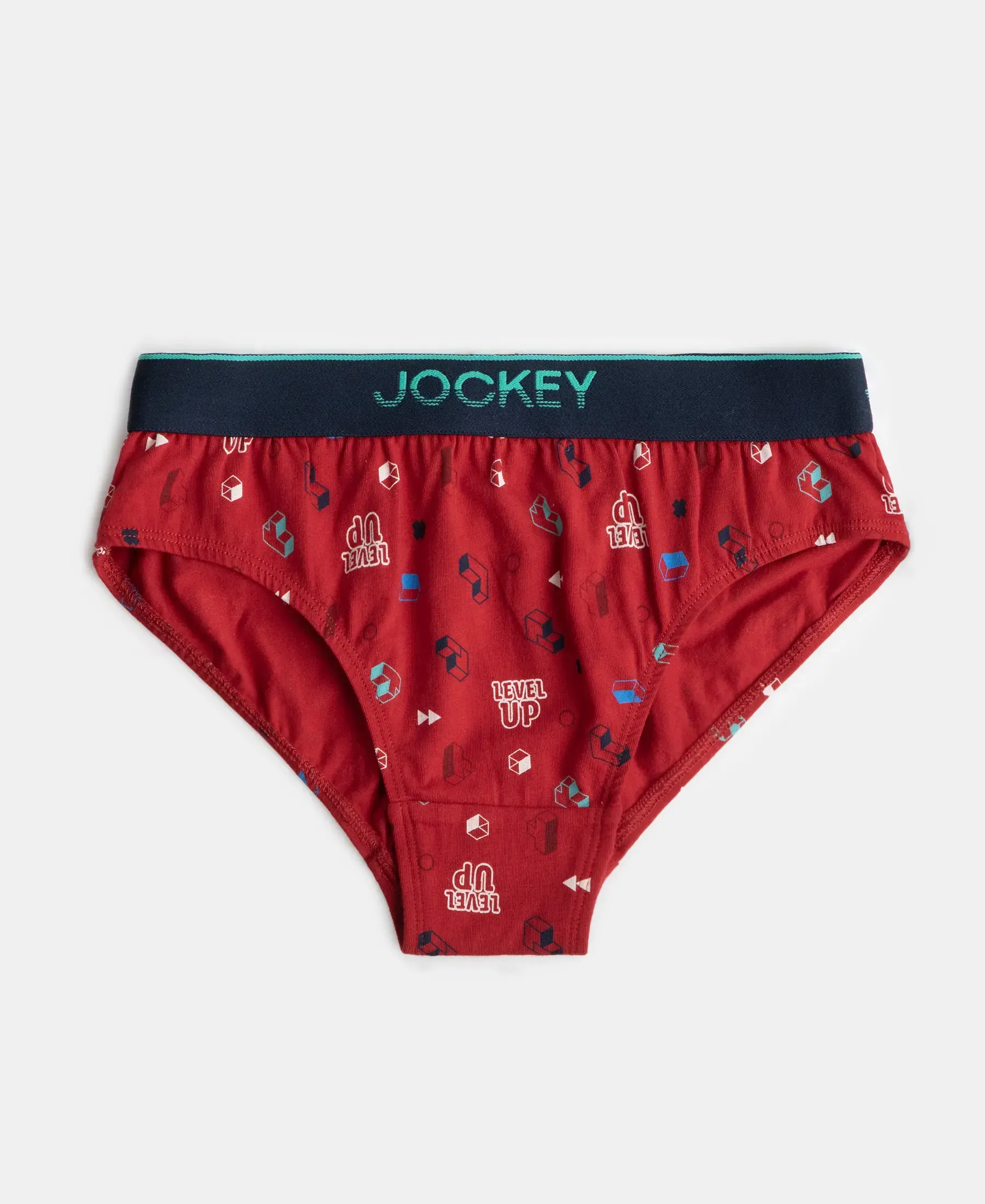 Super Combed Cotton Elastane Stretch Printed Brief with Ultrasoft Waistband - Chilli Pepper & Black (Pack of 2) - Image 2