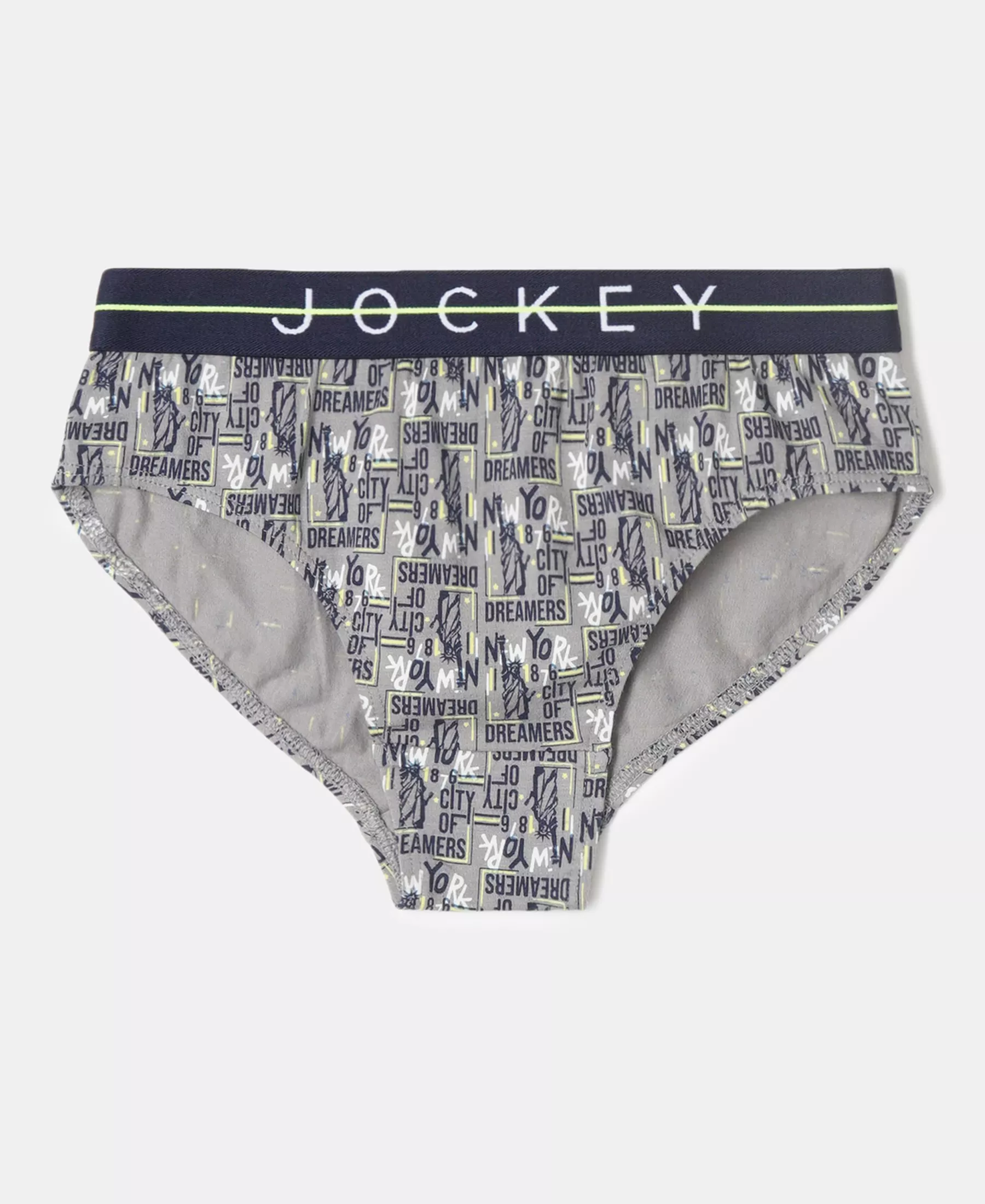 Super Combed Cotton Elastane Stretch Printed Brief with Ultrasoft Waistband - Monument - Navy (Pack of 2) - Image 2
