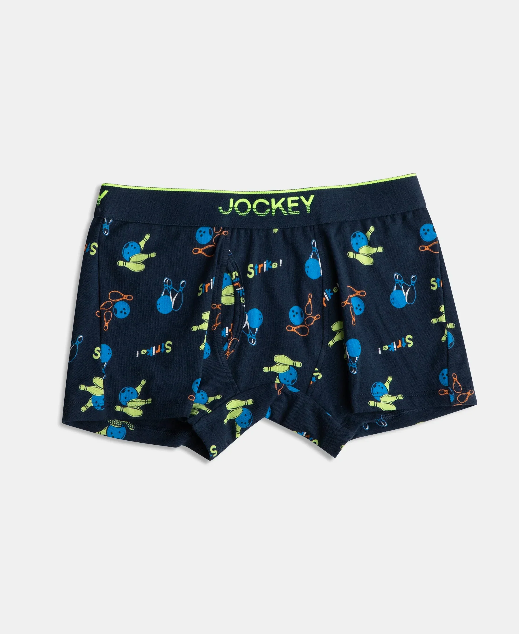 Super Combed Cotton Elastane Stretch Printed Trunk with Ultrasoft Waistband - Navy & Billiard Green (Pack of 2) - Image 6