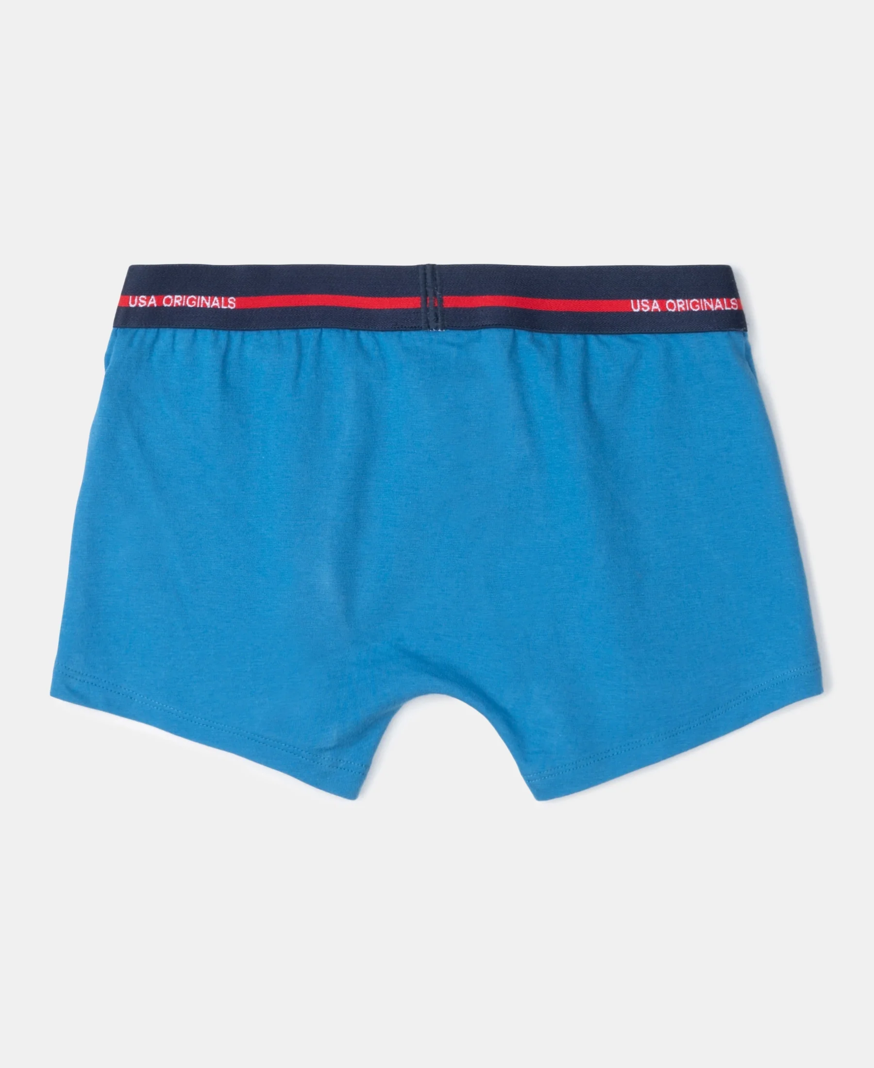 Super Combed Cotton Elastane Stretch Printed Trunk with Ultrasoft Waistband - Navy & Vallarta Blue (Pack of 2) - Image 6