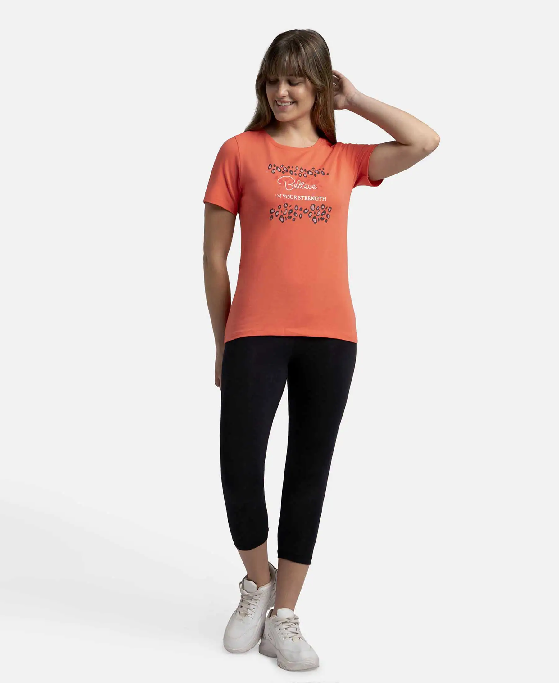 Super Combed Cotton Elastane Stretch Regular Fit Graphic Printed Round Neck Half Sleeve T-Shirt - Dubarry print050 - Image 4