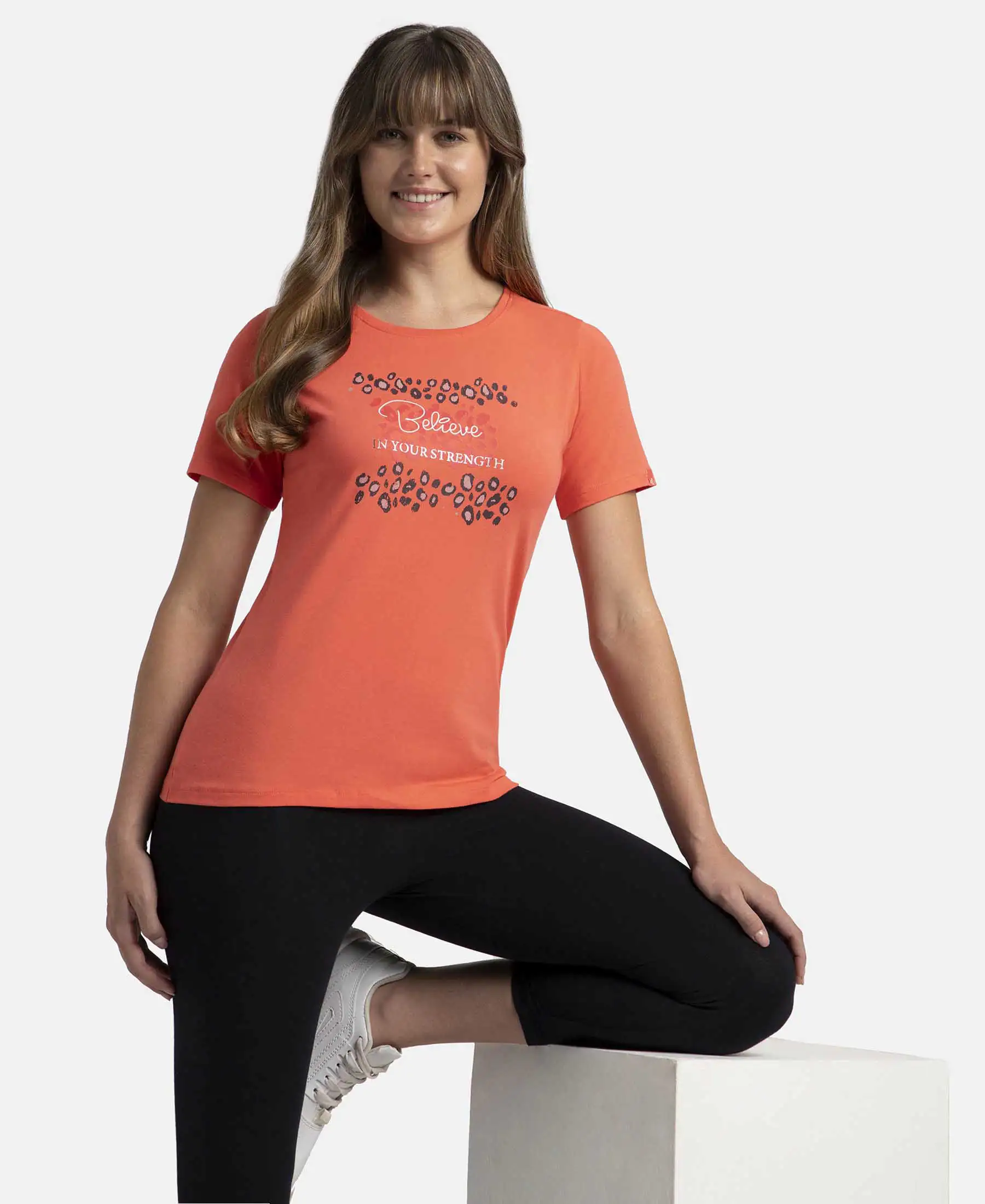Super Combed Cotton Elastane Stretch Regular Fit Graphic Printed Round Neck Half Sleeve T-Shirt - Dubarry print050 - Image 5