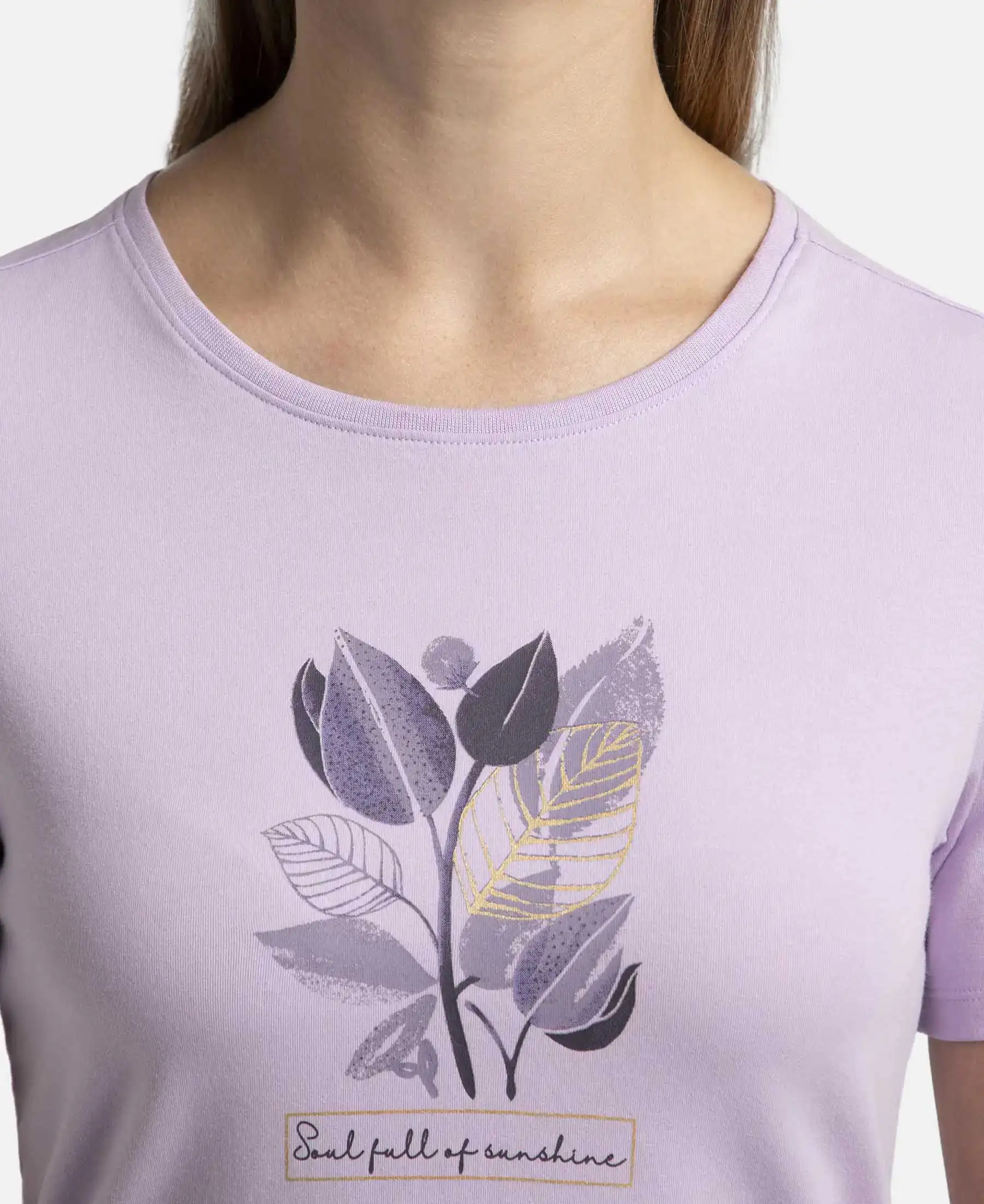 Super Combed Cotton Elastane Stretch Regular Fit Graphic Printed Round Neck Half Sleeve T-Shirt - Orchid Bloom - Image 7