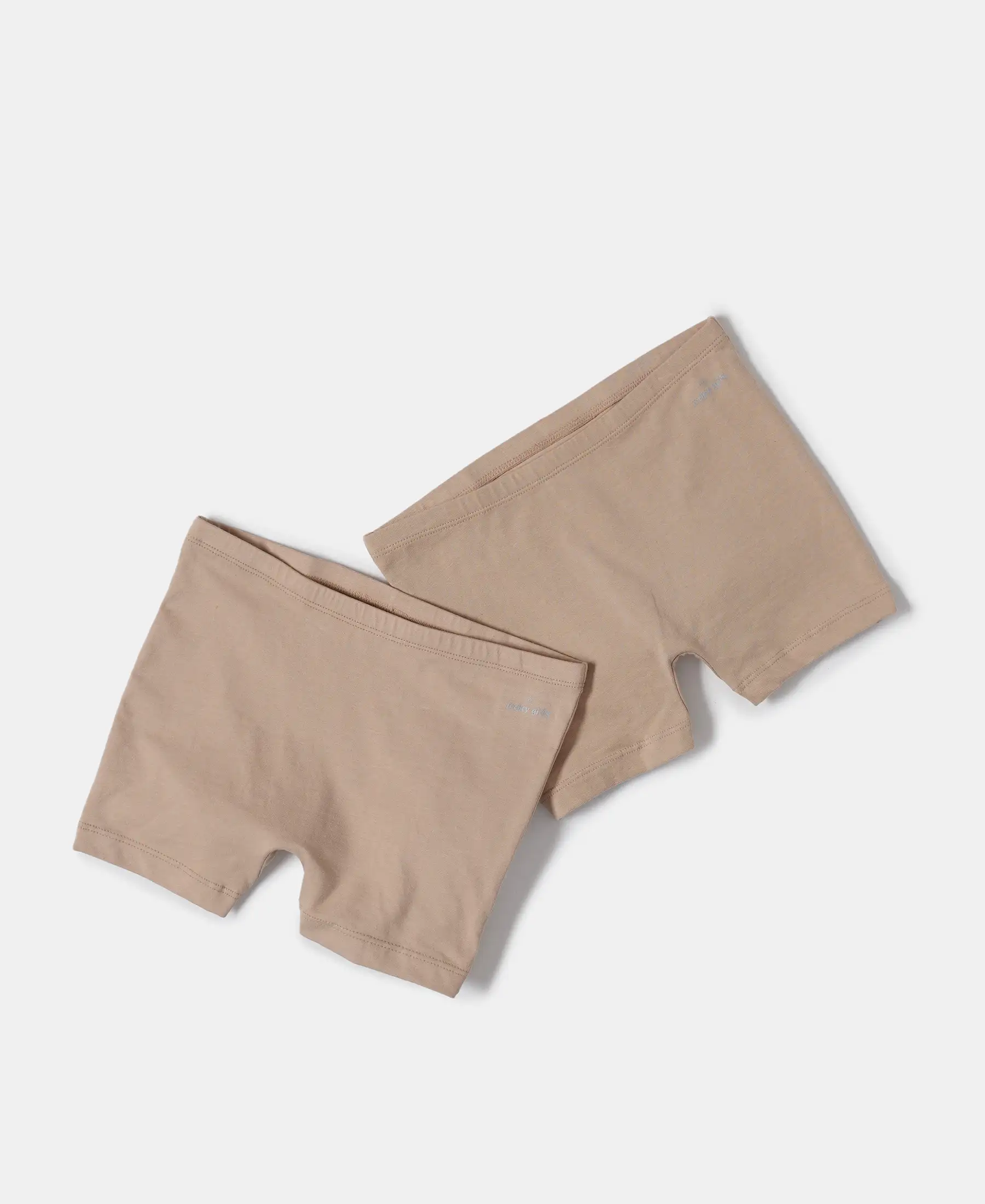 Super Combed Cotton Elastane Stretch Shorties with Ultrasoft Waistband - Skin (Pack of 2) - Image 5