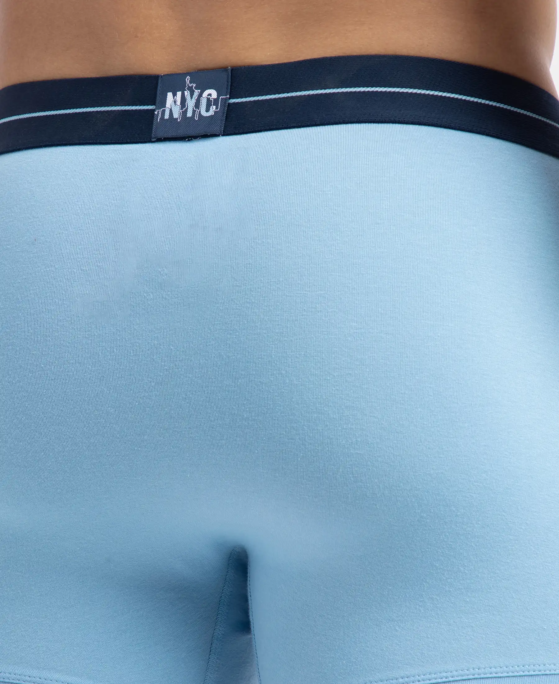 Super Combed Cotton Elastane Stretch Solid Trunk with Ultrasoft Waistband - Dusk Blue - Image 8