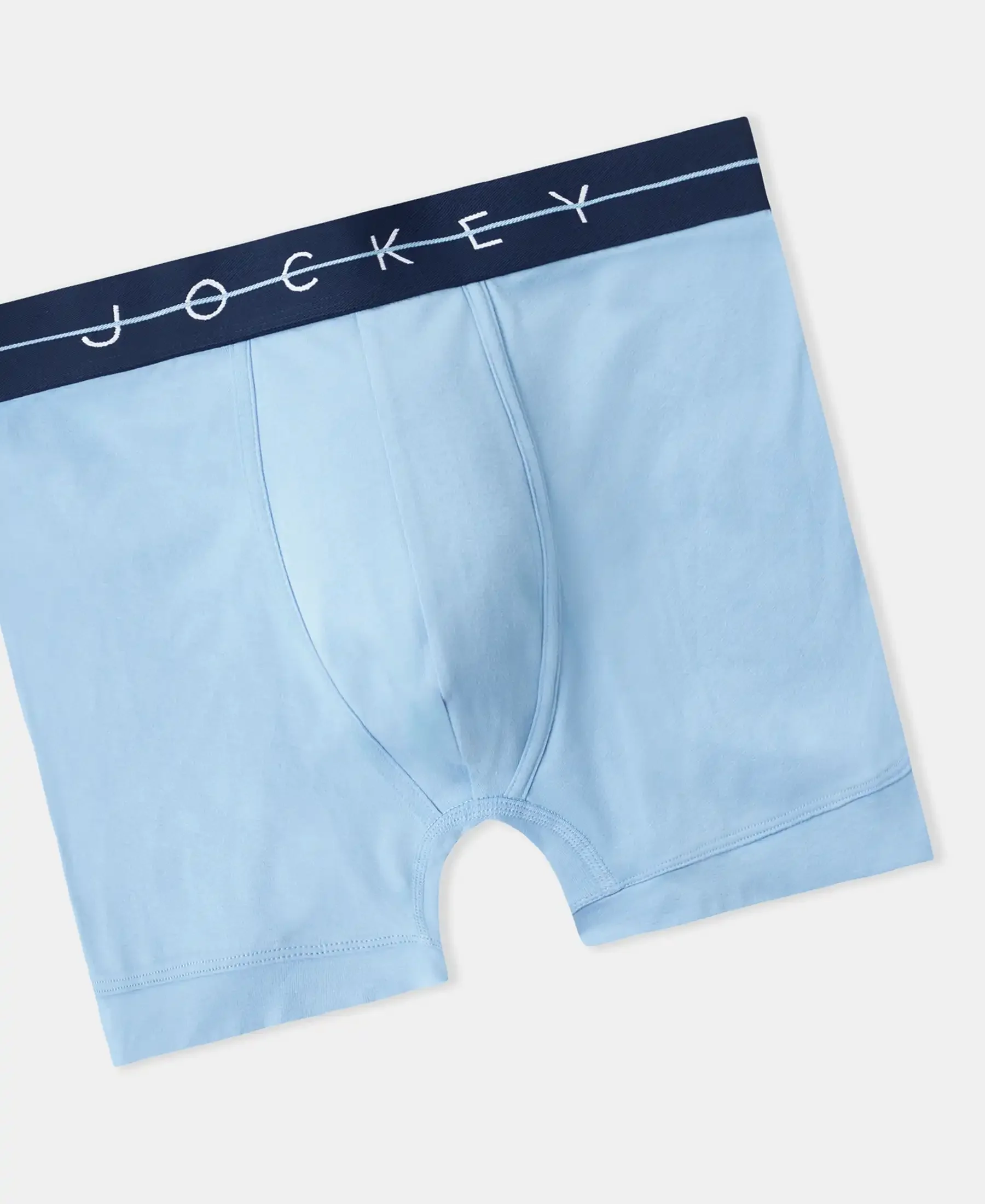 Super Combed Cotton Elastane Stretch Solid Trunk with Ultrasoft Waistband - Dusk Blue - Image 9