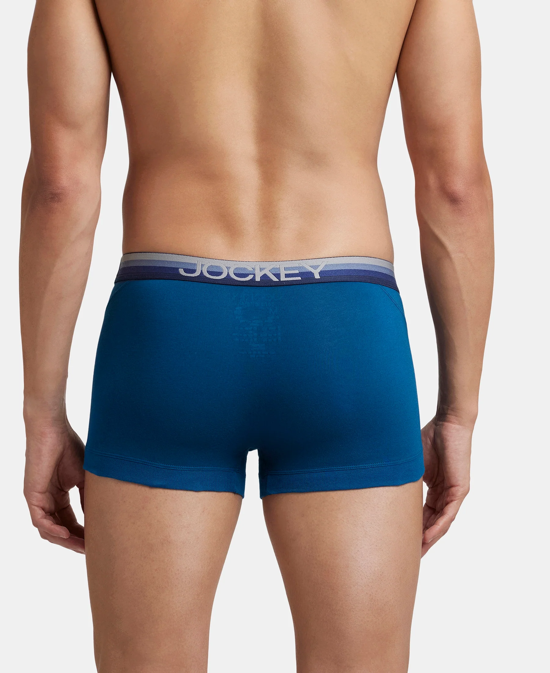 Super Combed Cotton Elastane Stretch Solid Trunk with Ultrasoft Waistband - Poseidon - Image 3