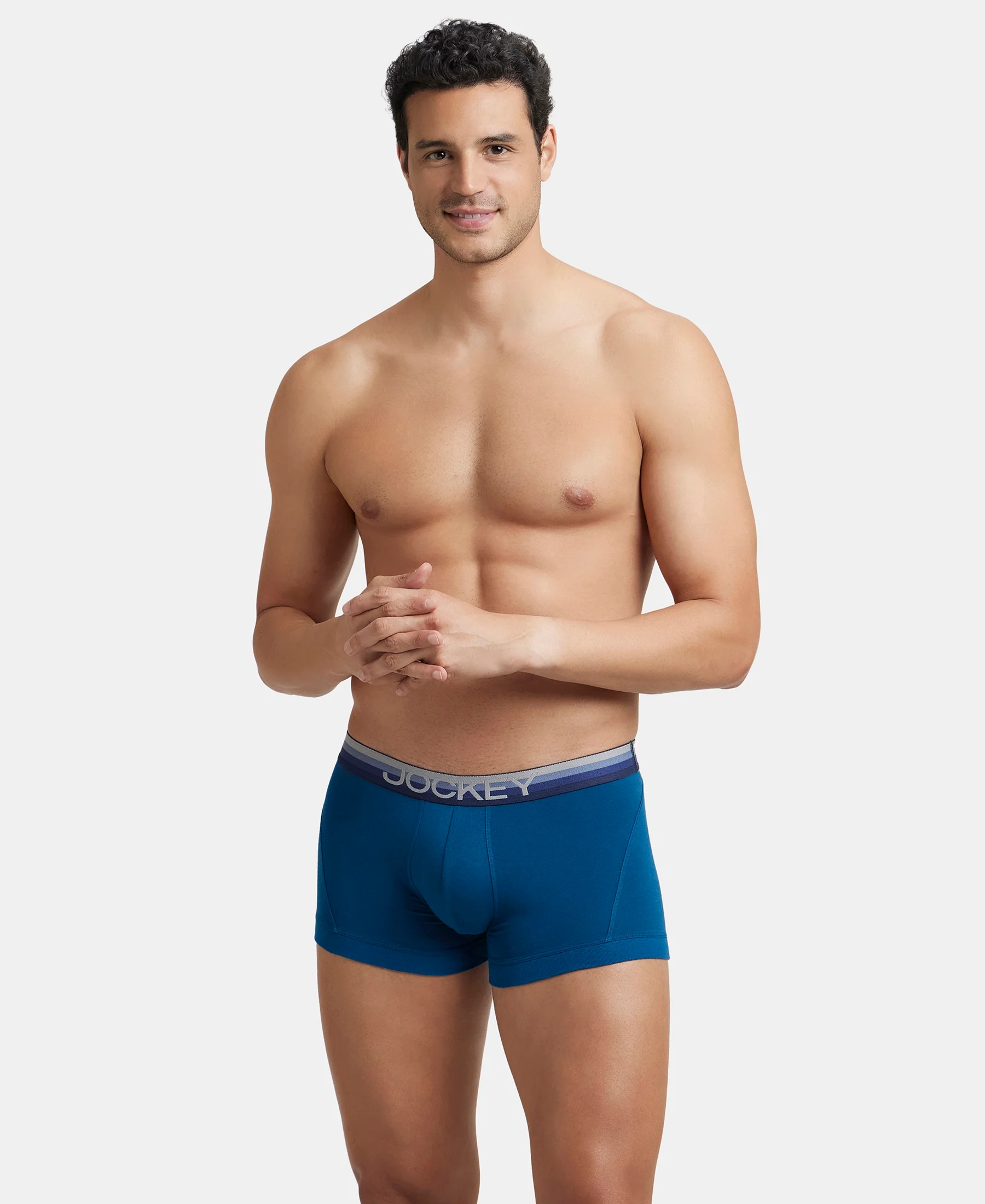 Super Combed Cotton Elastane Stretch Solid Trunk with Ultrasoft Waistband - Poseidon - Image 5