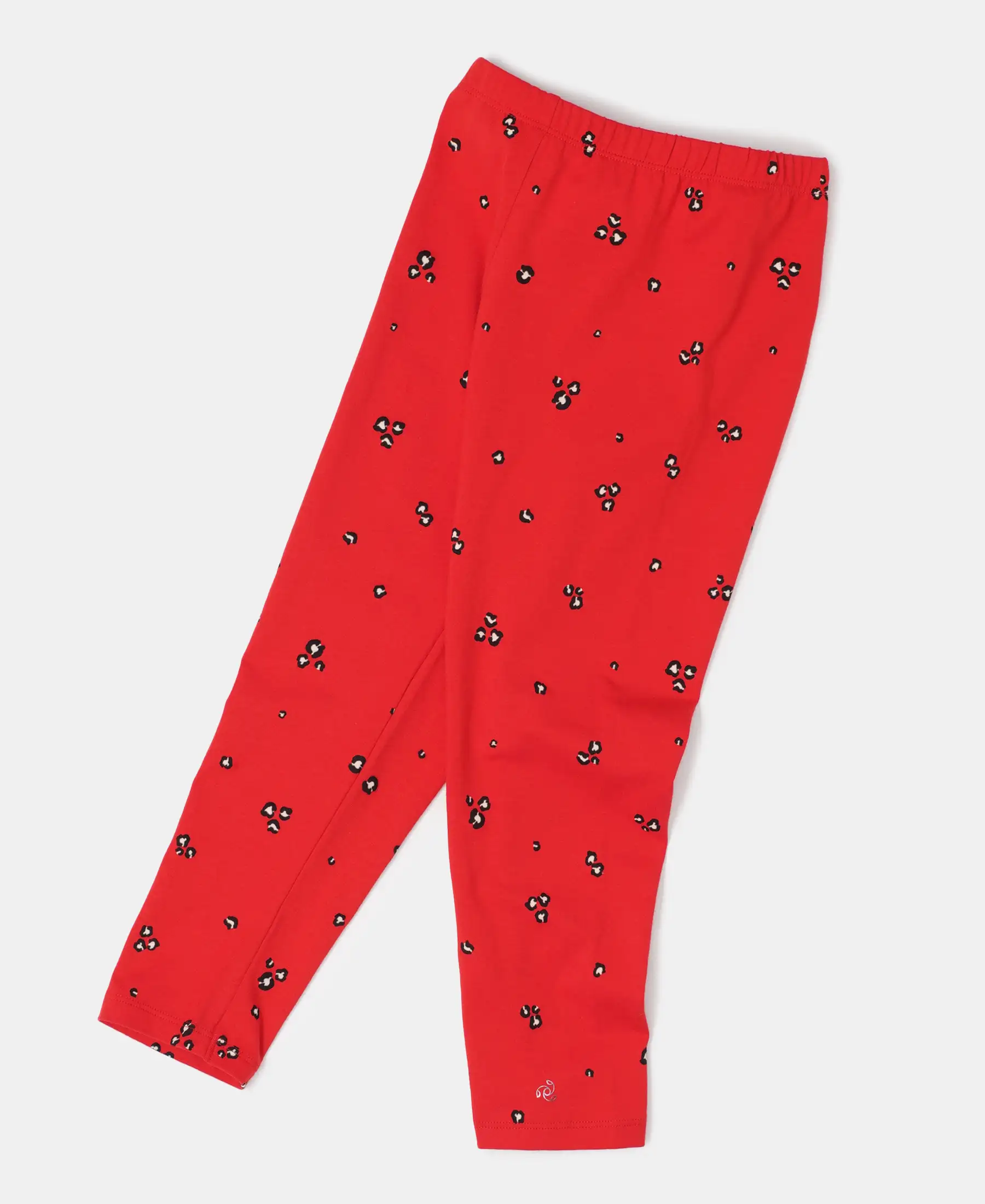 Girl's Super Combed Cotton Elastane Stretch Three Quarter Leggings - Assorted - Image 5